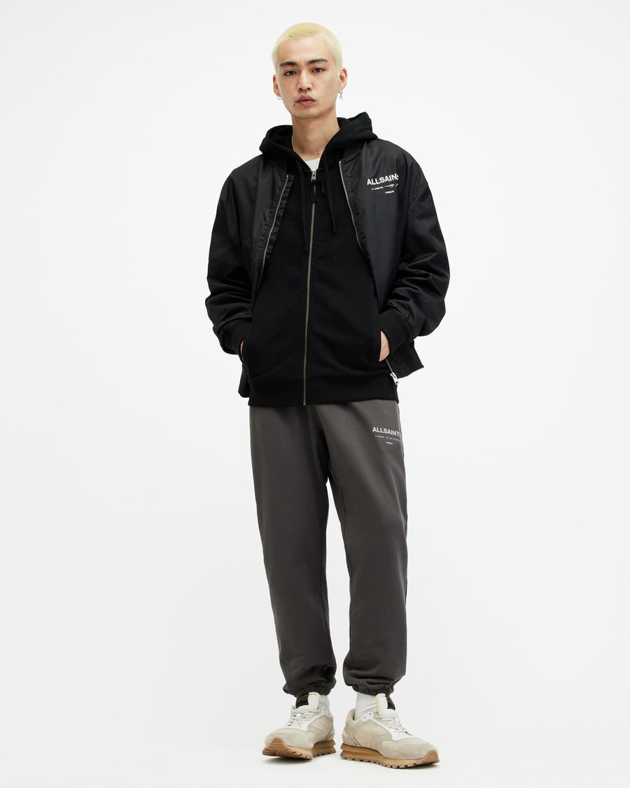Raven Zip Up Ramskull Hoodie Black