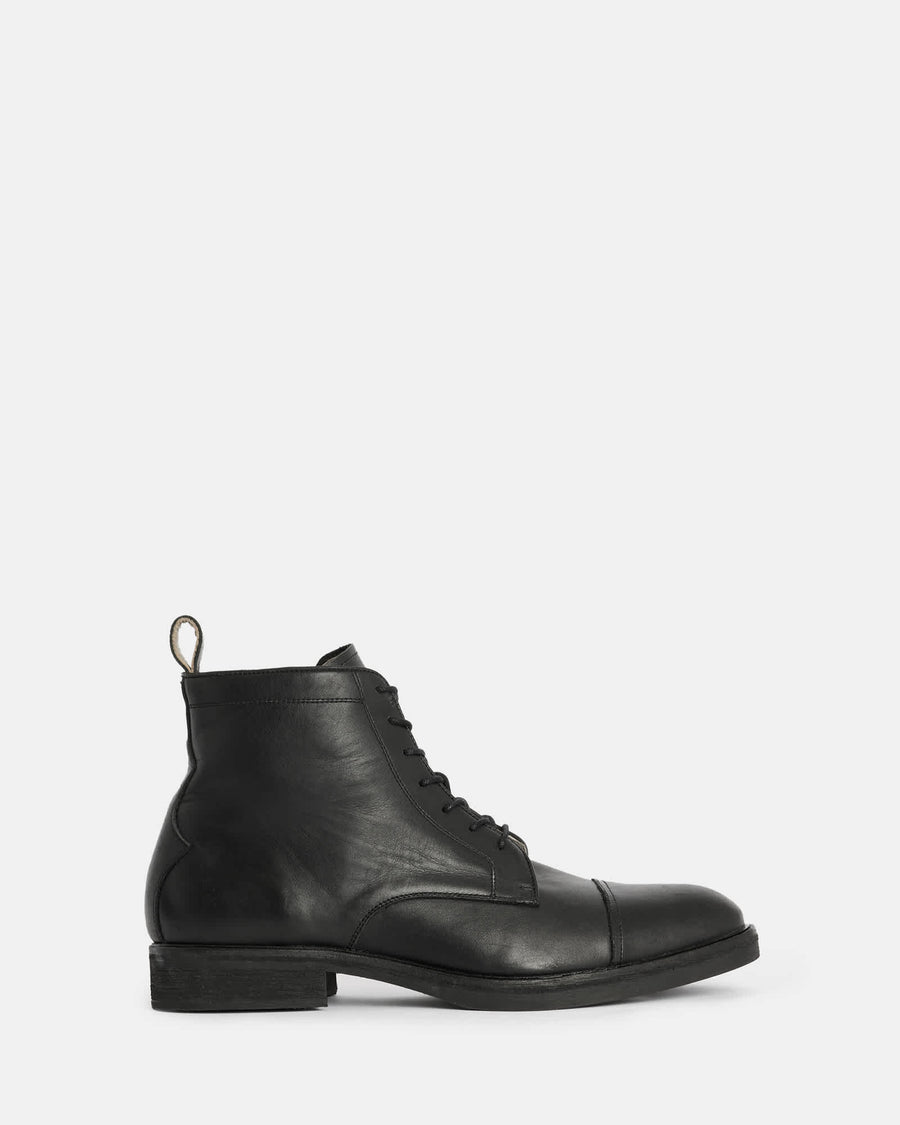 Drago Leather Lace Up Boots Black