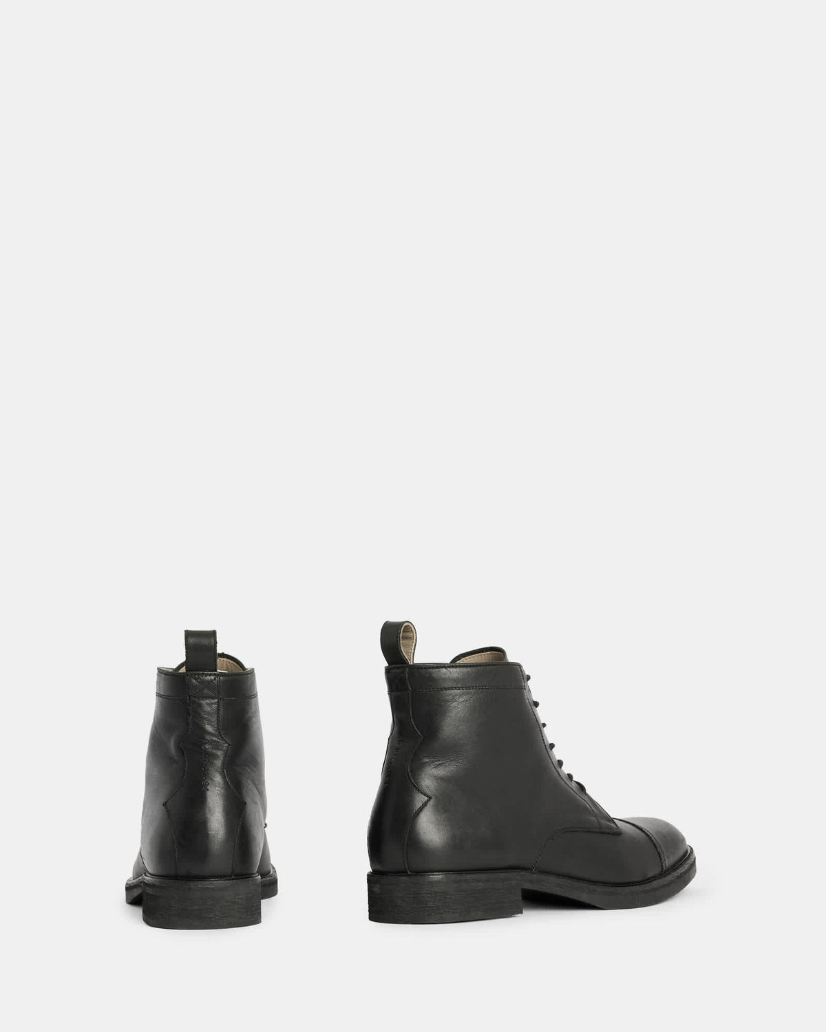 Drago Leather Lace Up Boots Black