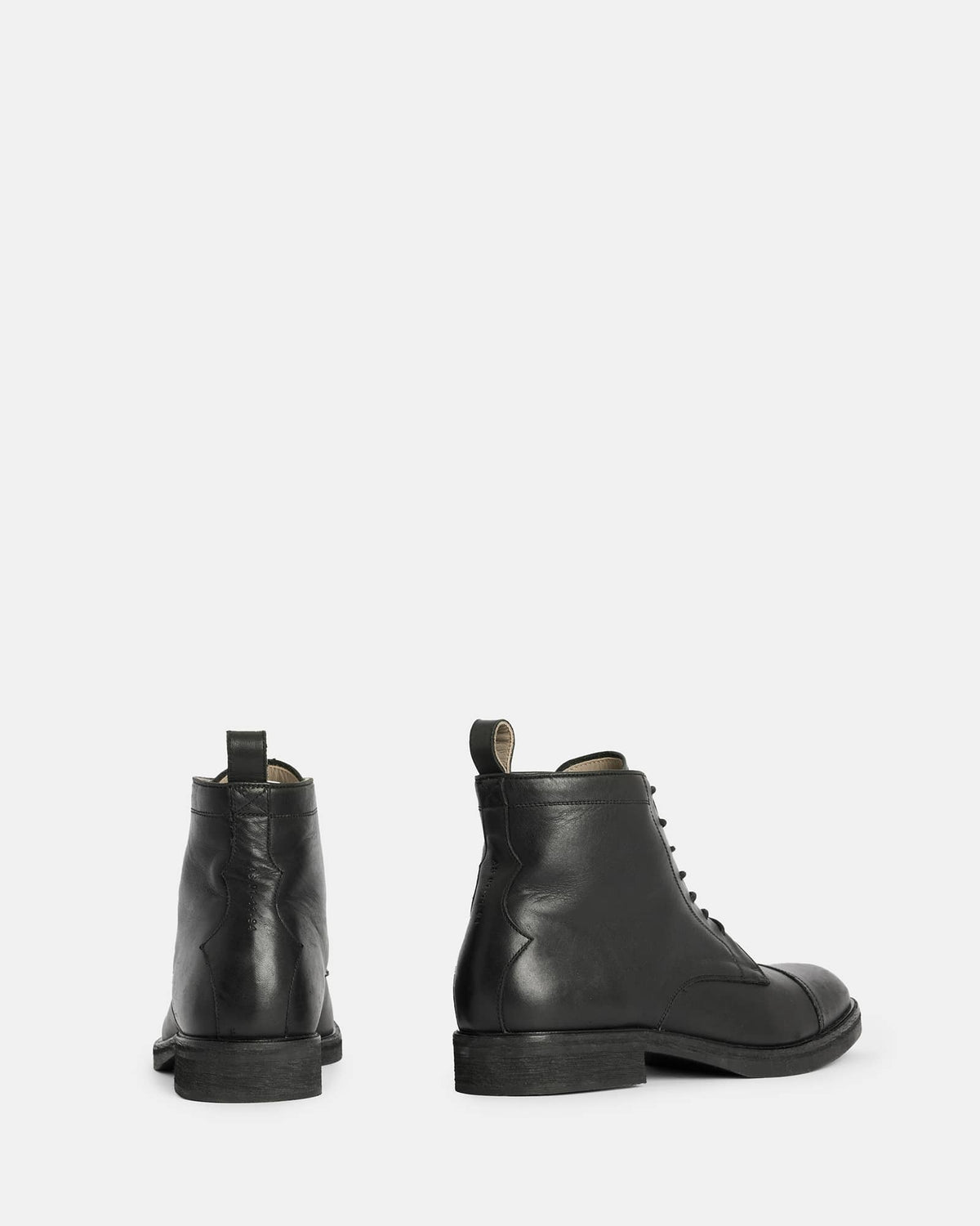 Drago Leather Lace Up Boots Black