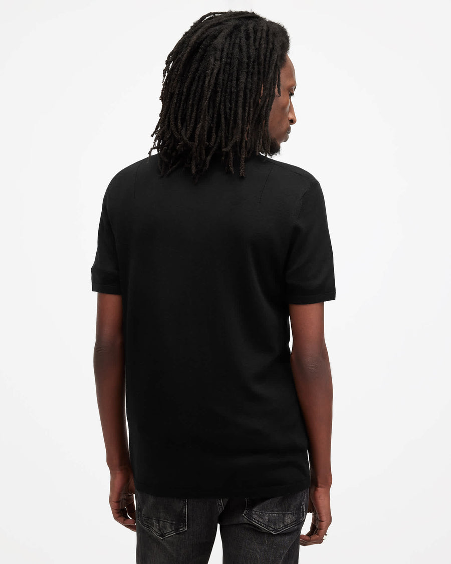 Mode Merino Short Sleeve Polo Shirt Black