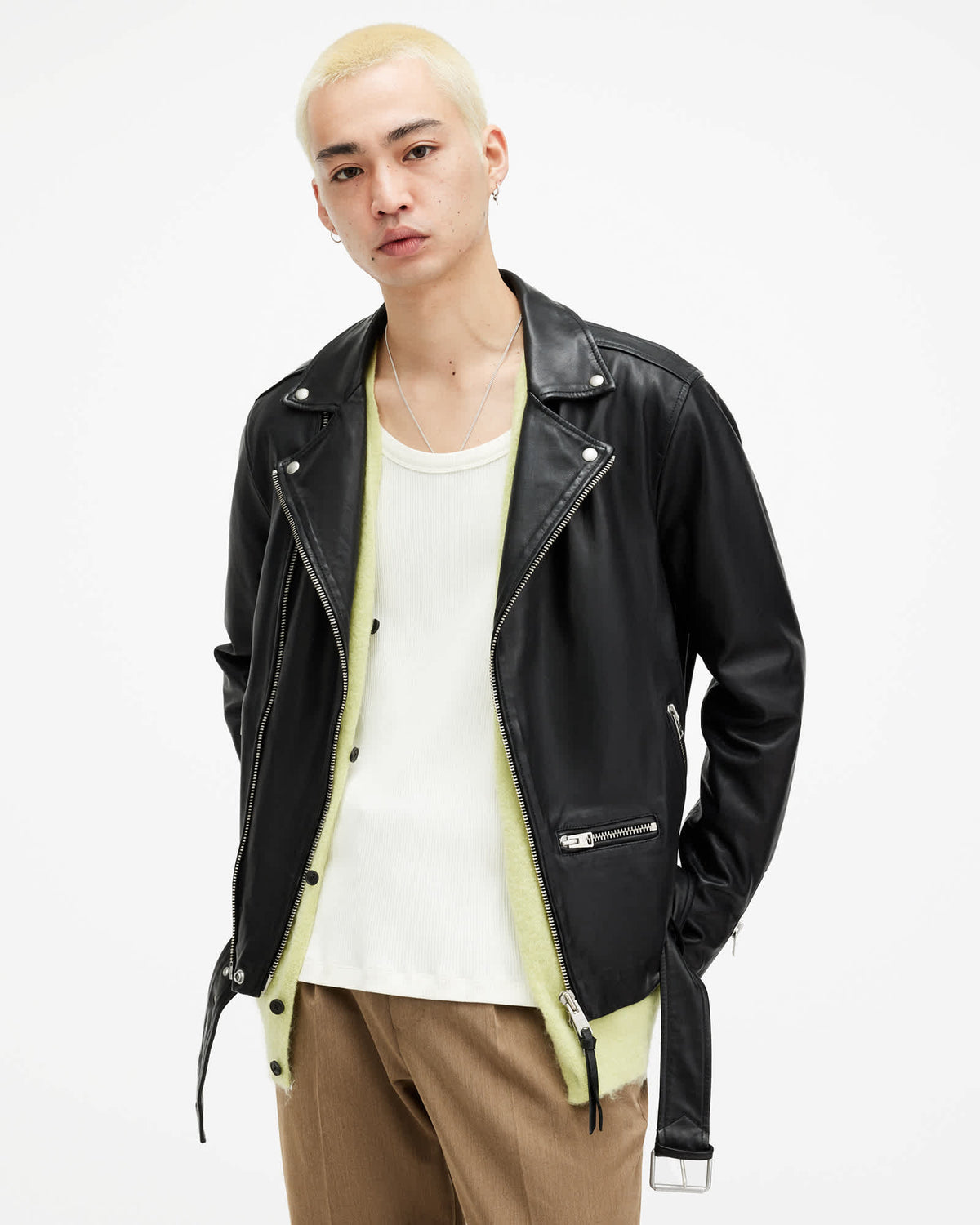 Wick Leather Biker Jacket Black