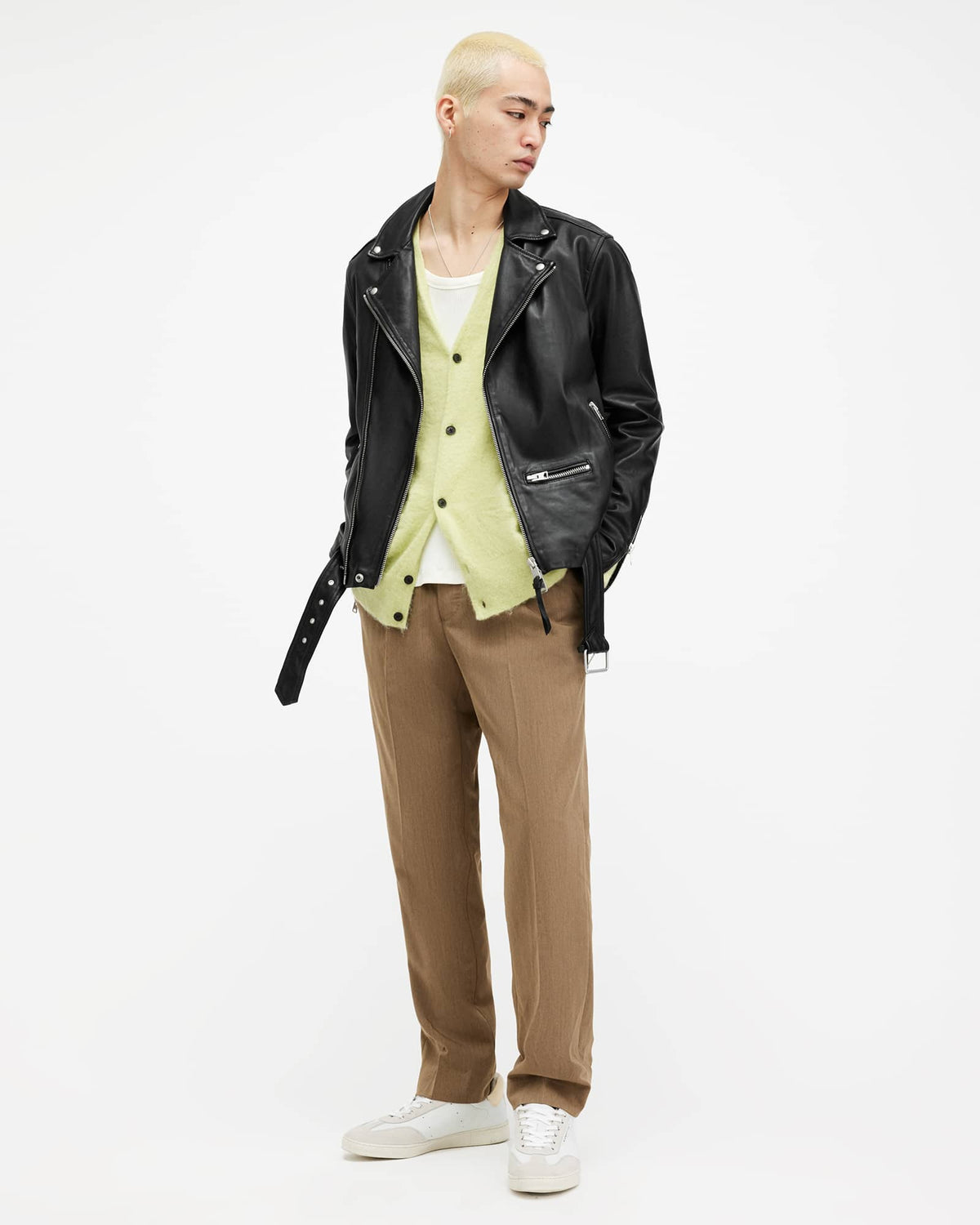 Wick Leather Biker Jacket Black
