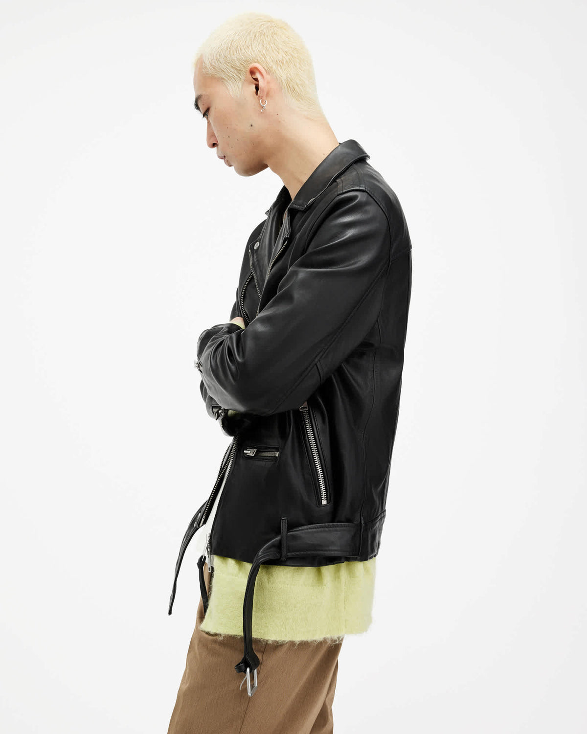 Wick Leather Biker Jacket Black
