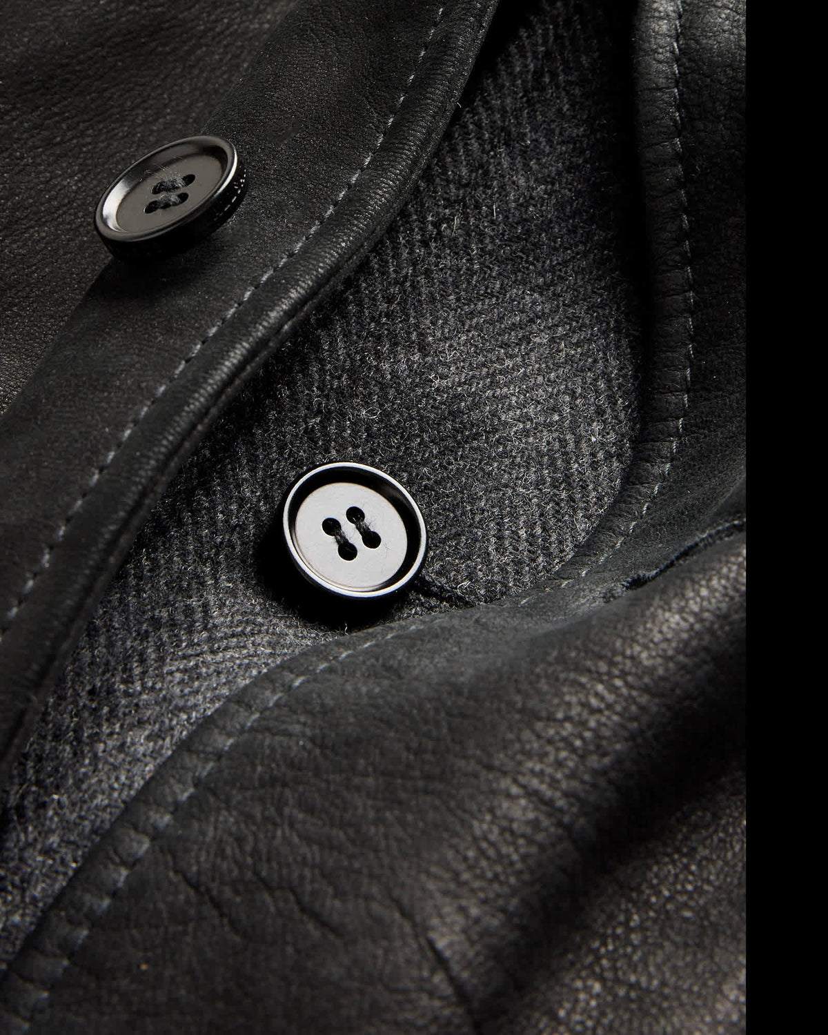 Survey Waxed Suede Double Layer Blazer ANTHRACITE GREY