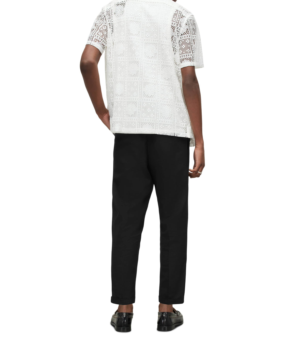 Tallis Cropped Slim Trousers Black