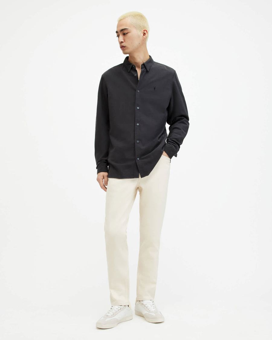 Lovell Long Sleeve Ramskull Shirt Washed Black