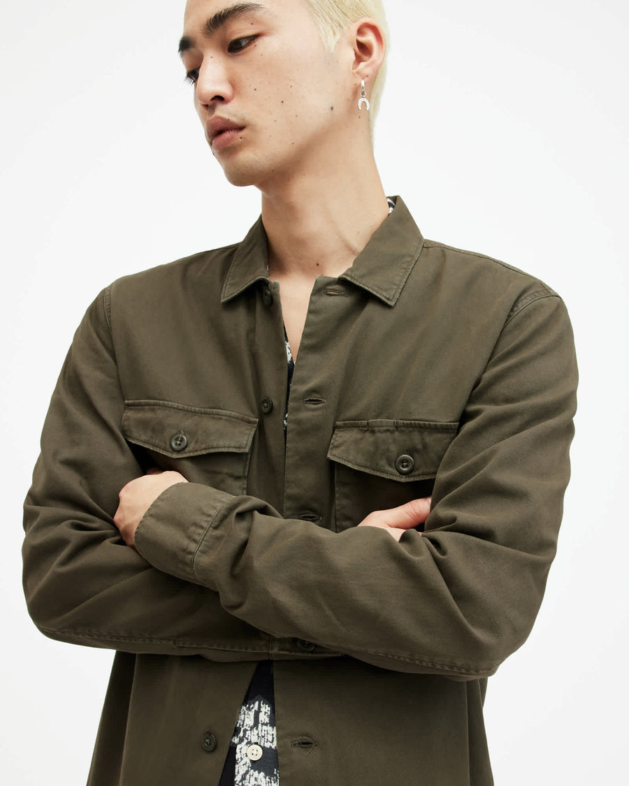 Spotter Long Sleeve Military Overshirt CARGO GREEN