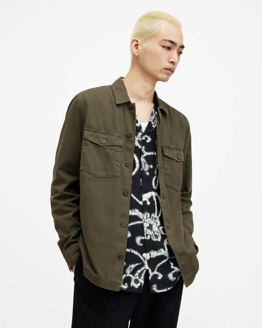 Spotter Long Sleeve Military Overshirt CARGO GREEN