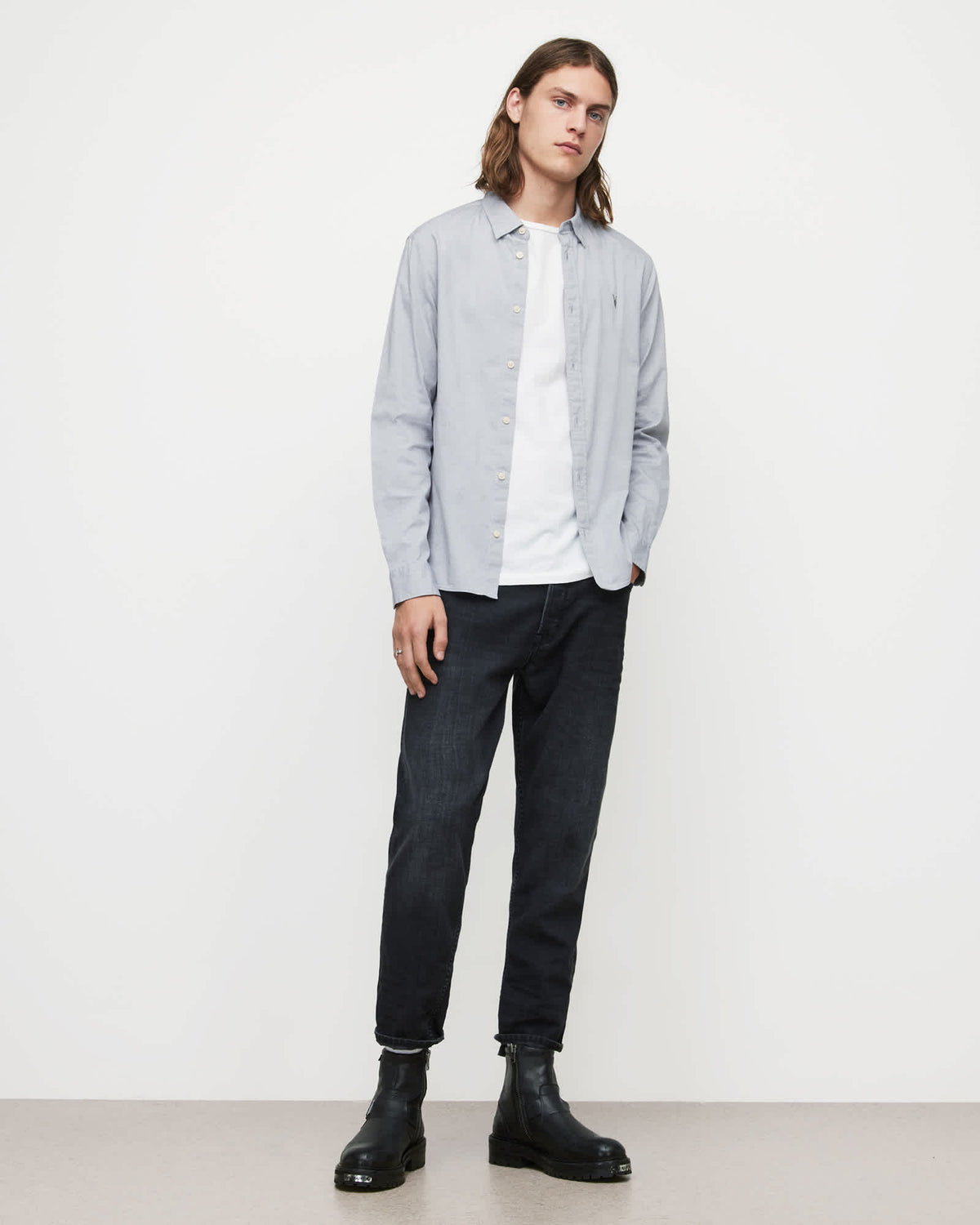 Hawthorne Ramskull Stretch Shirt Light Grey
