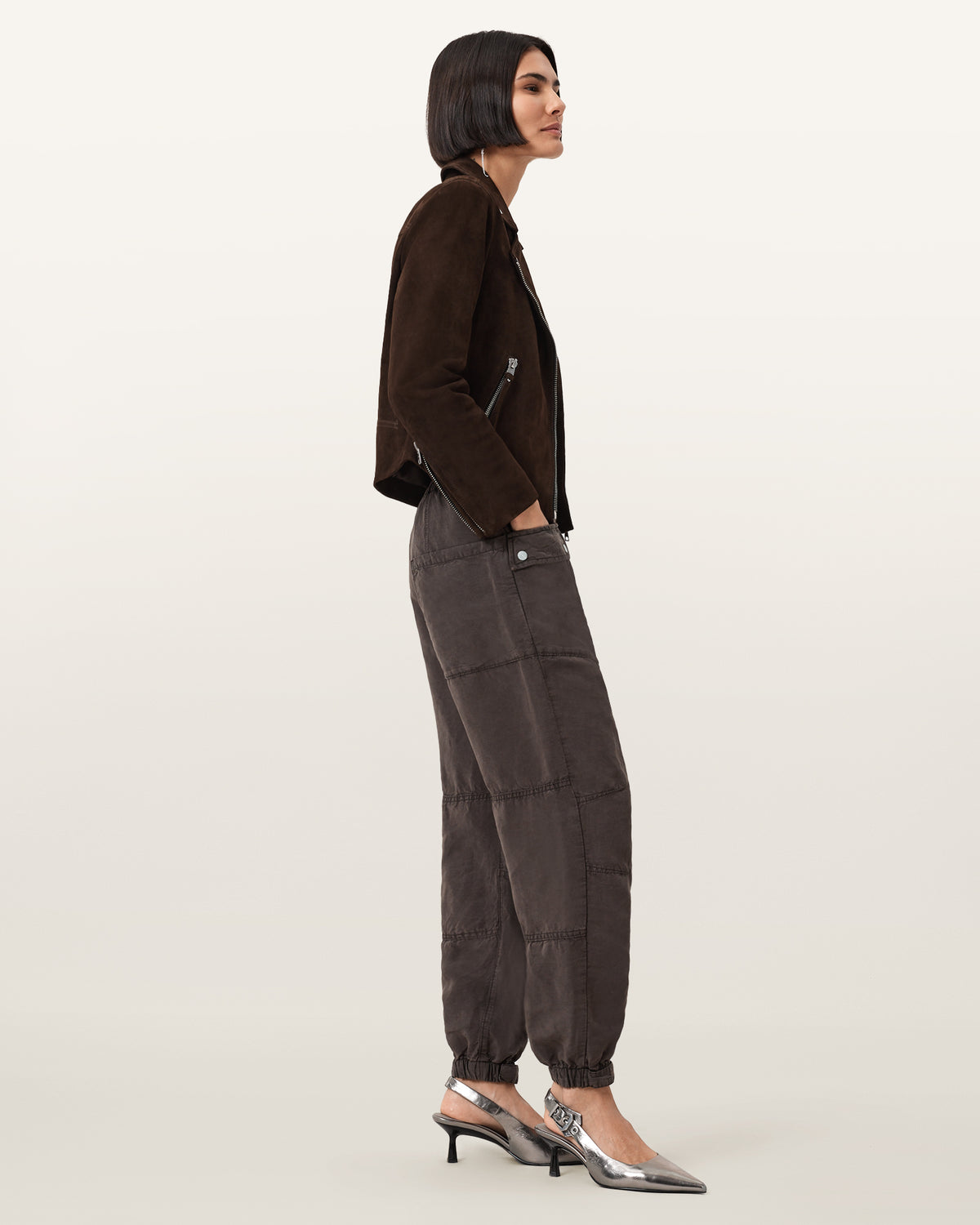 Val Linen Blend Cargo Trousers