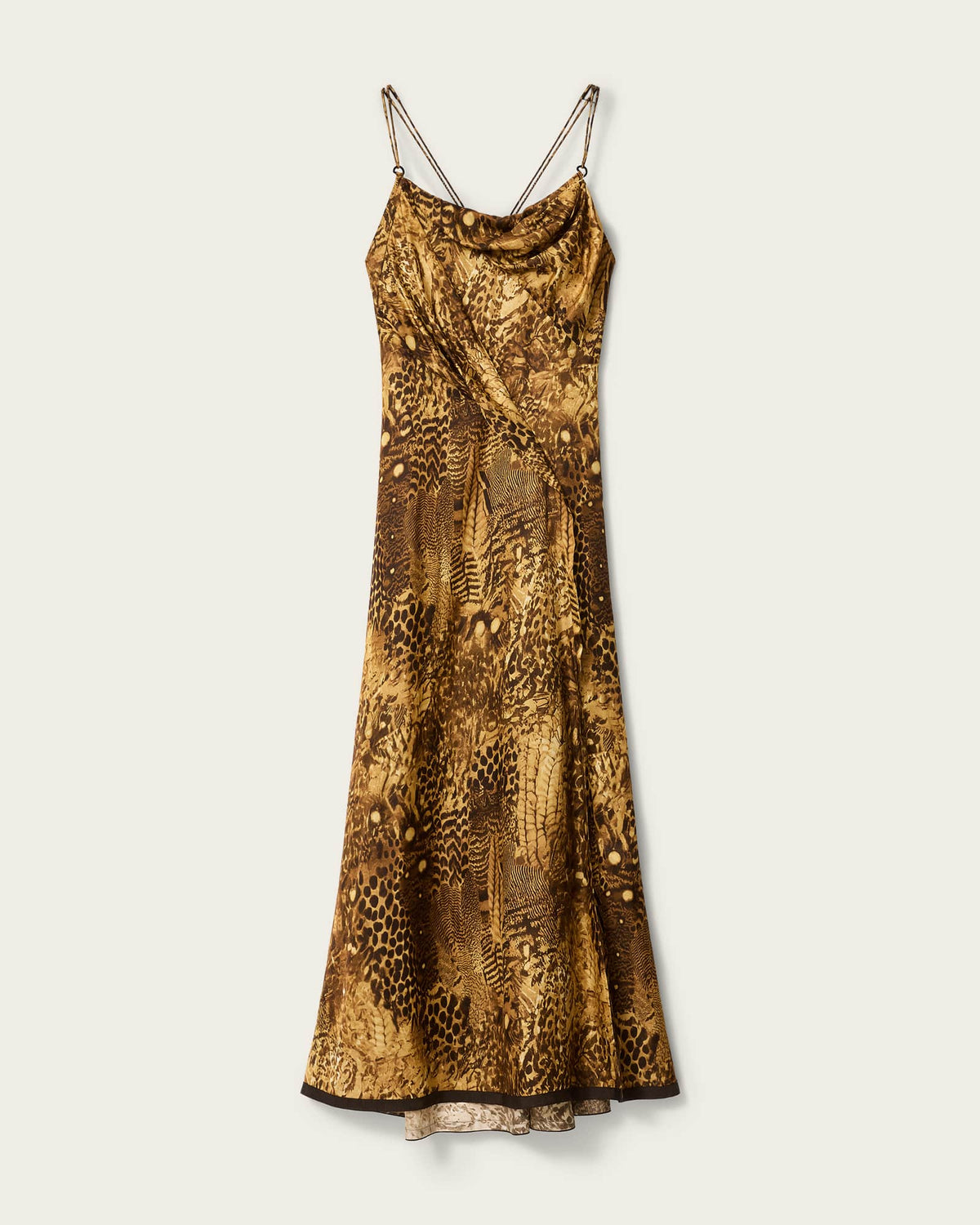 Claire Leopard Print Maxi Dress BLIXA GOLD
