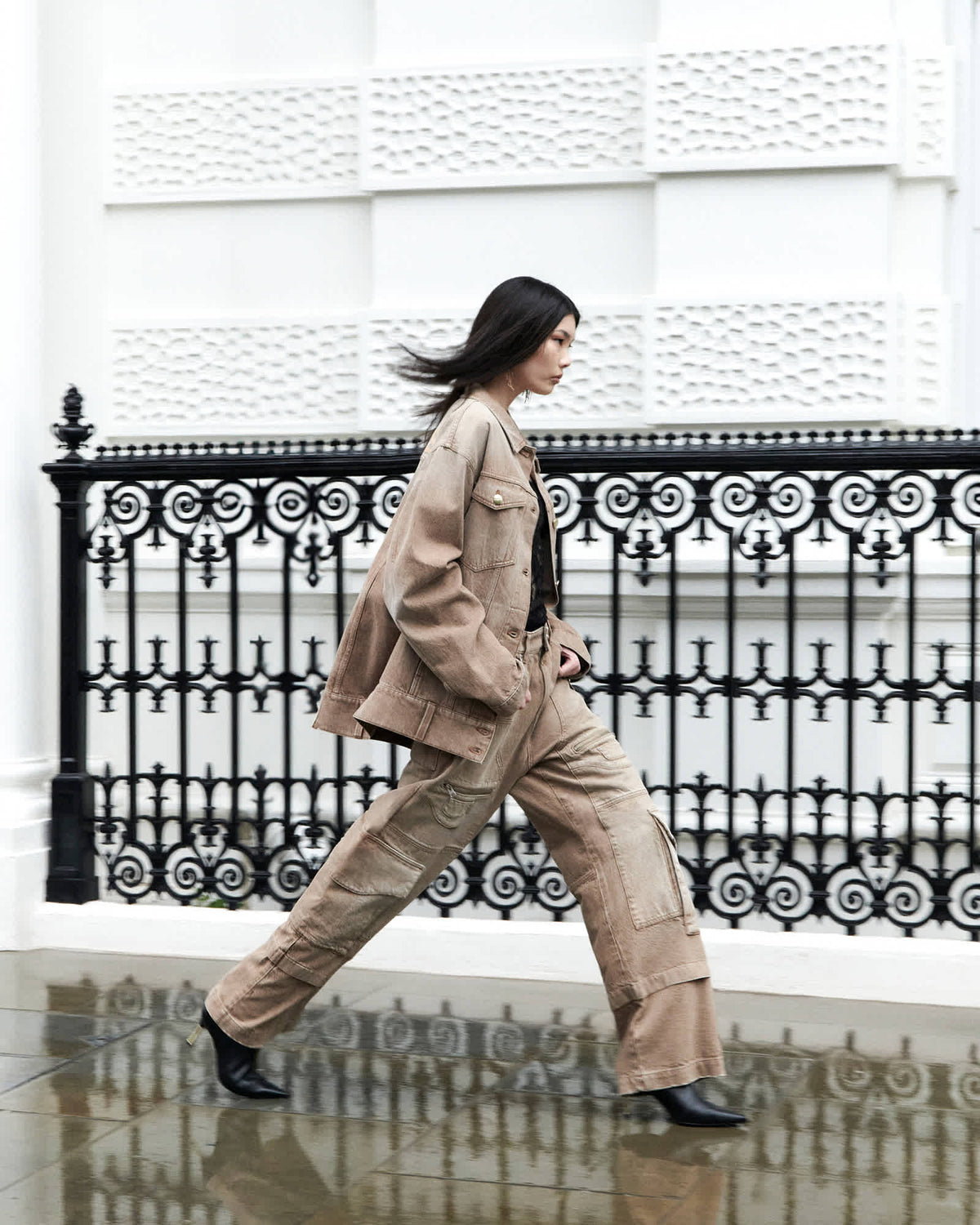 Archie And Willow Denim Co-ord Set Light Brown