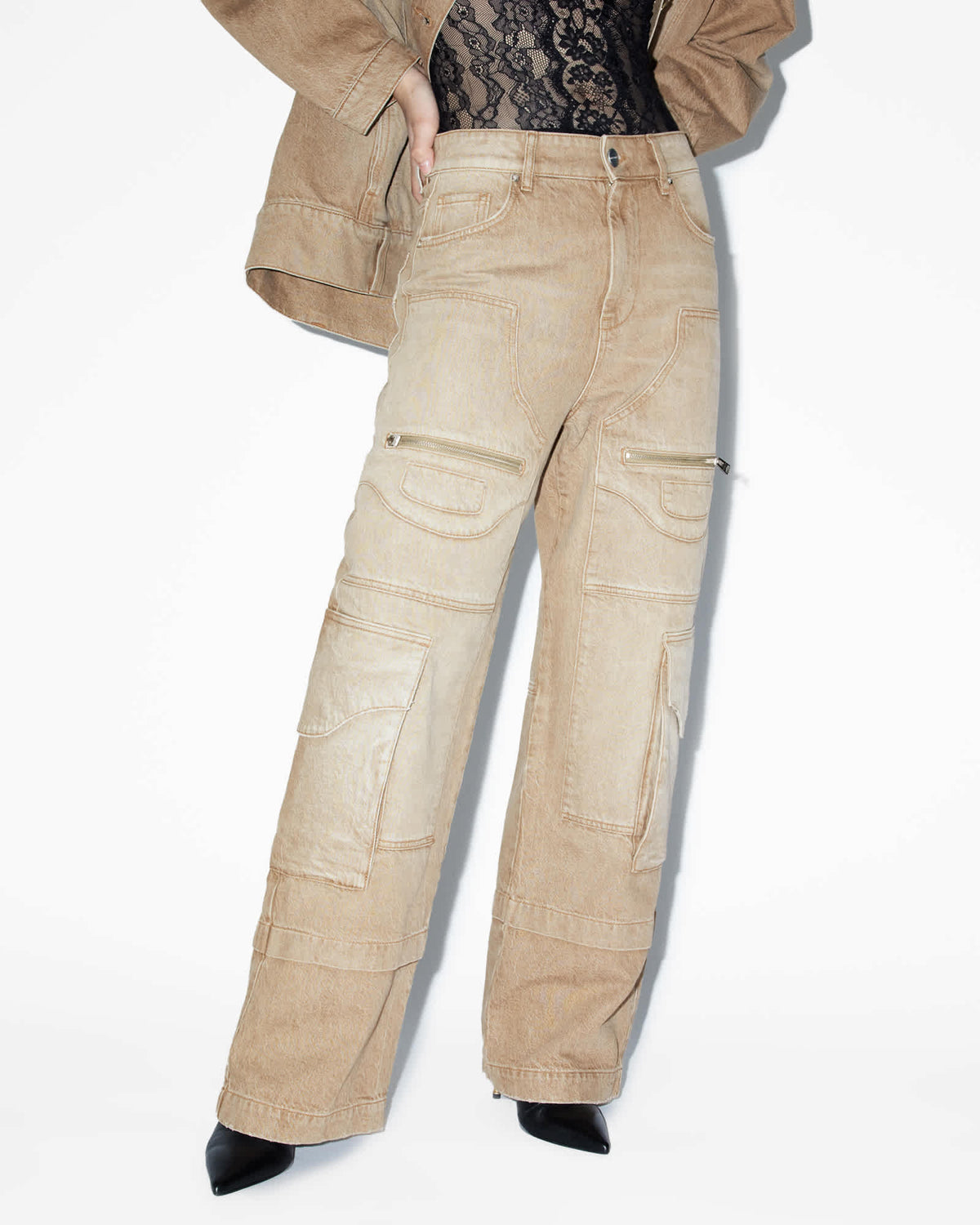 Archie And Willow Denim Co-ord Set Light Brown