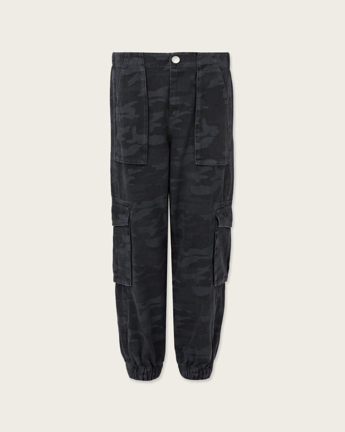 Freda Camouflage Denim Cargo Trousers CAMO INK BLUE