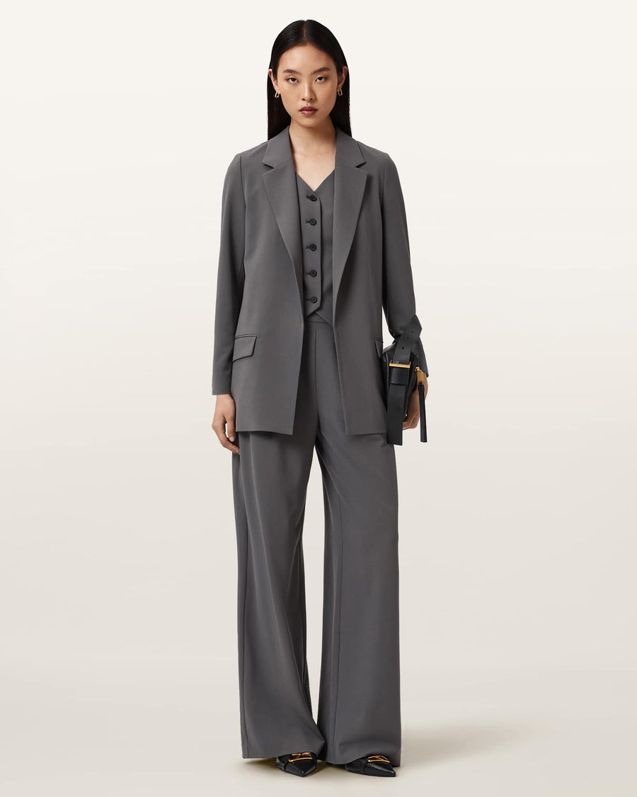 Aleida Lightweight Tri Blazer DARK GULL GREY
