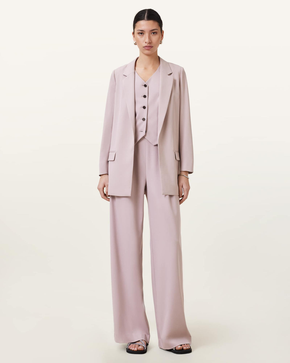 Aleida Lightweight Tri Blazer MAUVE CHALK PINK
