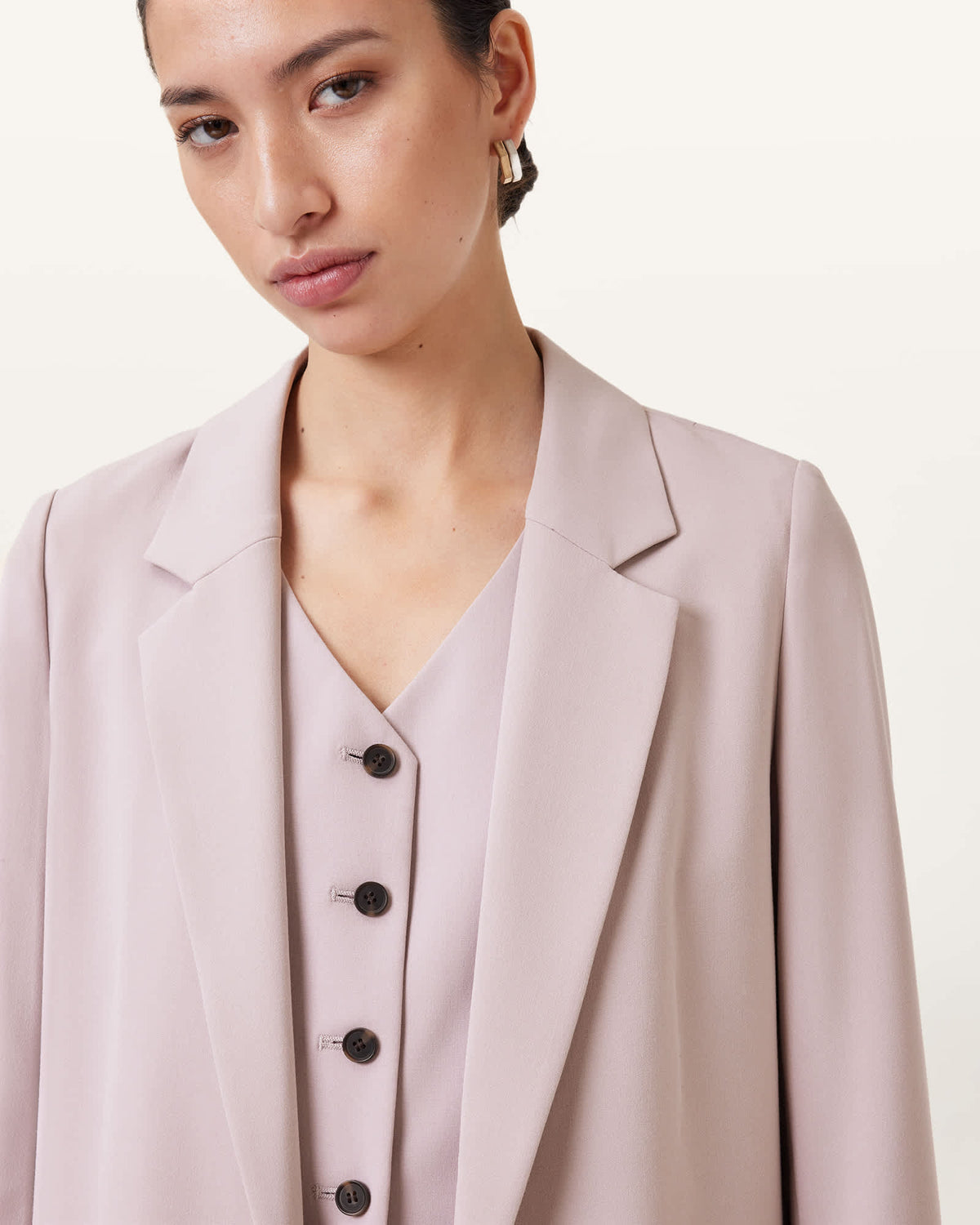 Aleida Lightweight Tri Blazer MAUVE CHALK PINK
