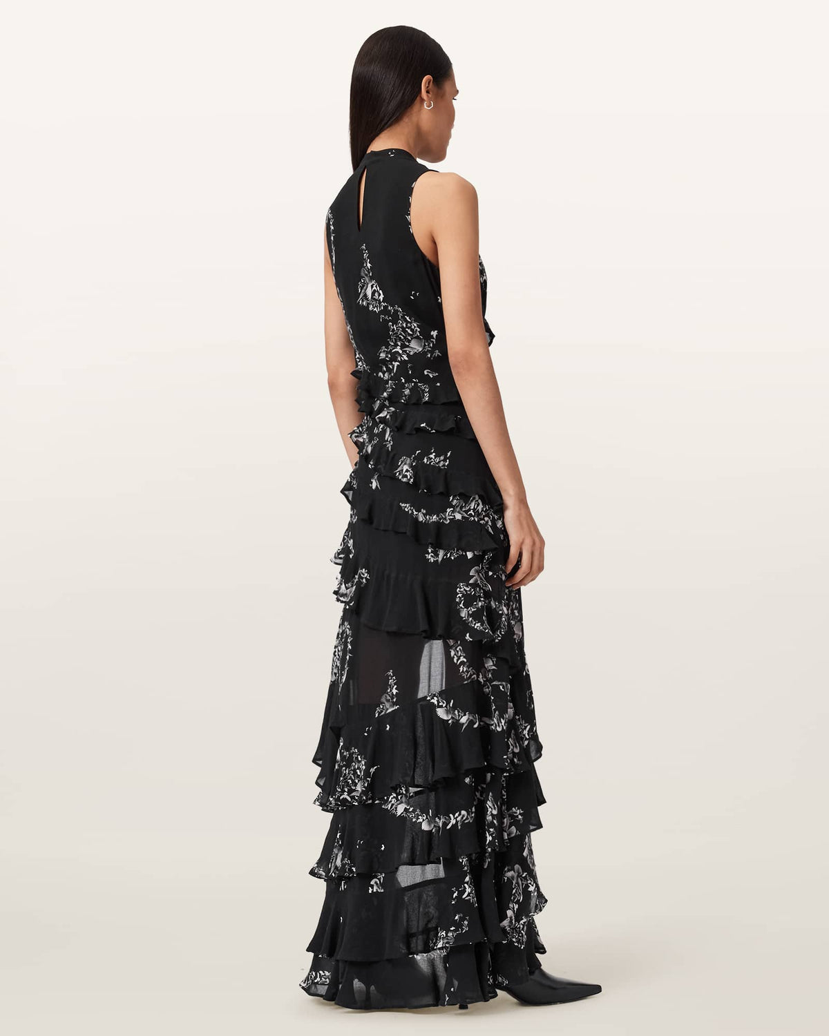Cady Ruffle Maxi Dress FLIGHT BLACK