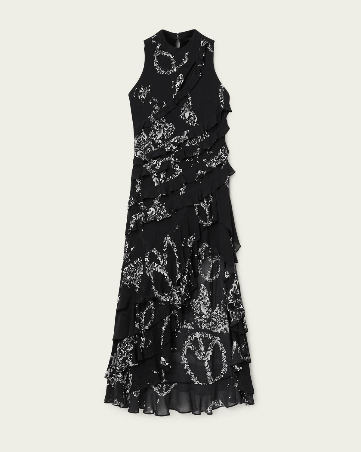 Cady Ruffle Maxi Dress FLIGHT BLACK