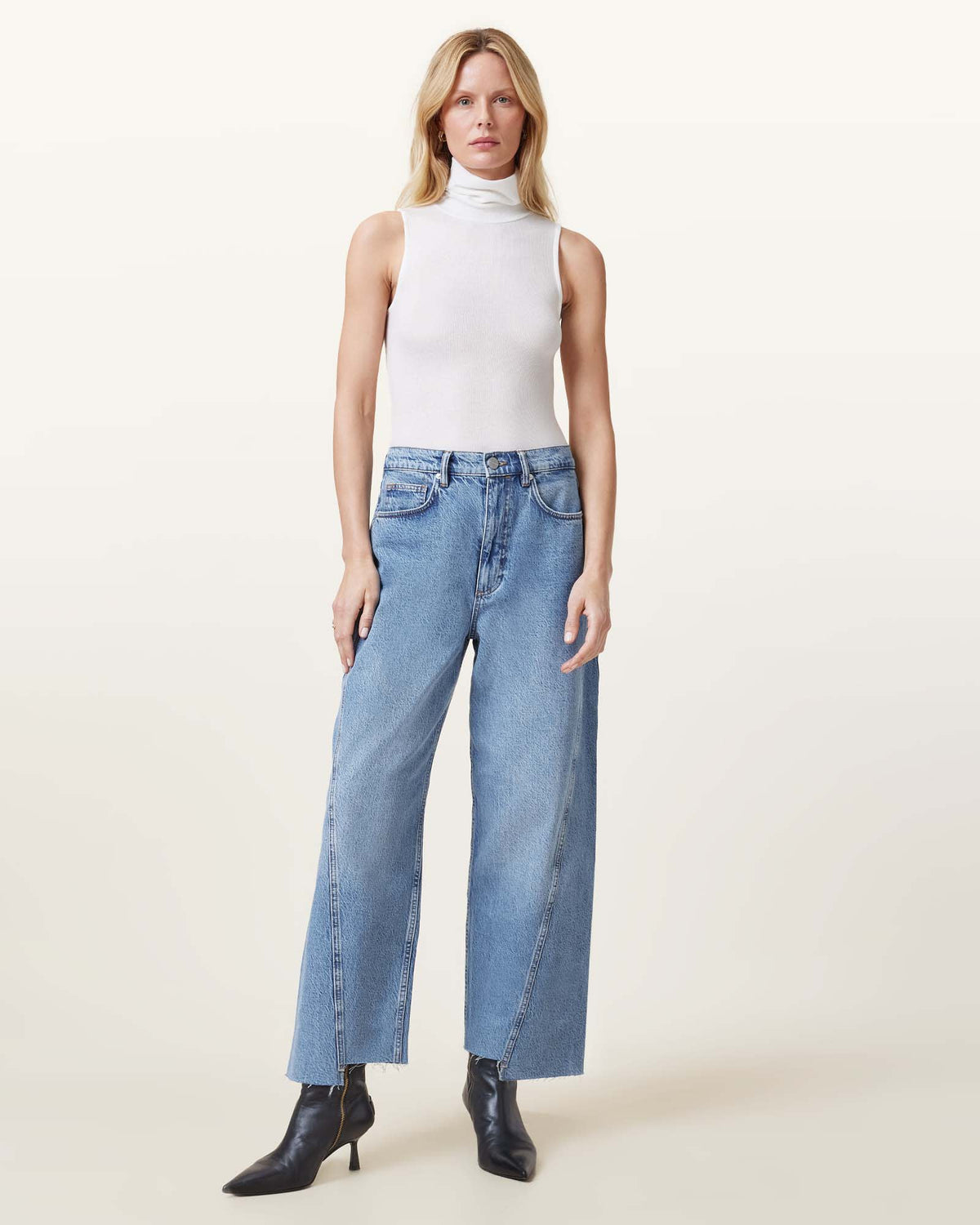Bec Roll Neck Tank Top Optic White