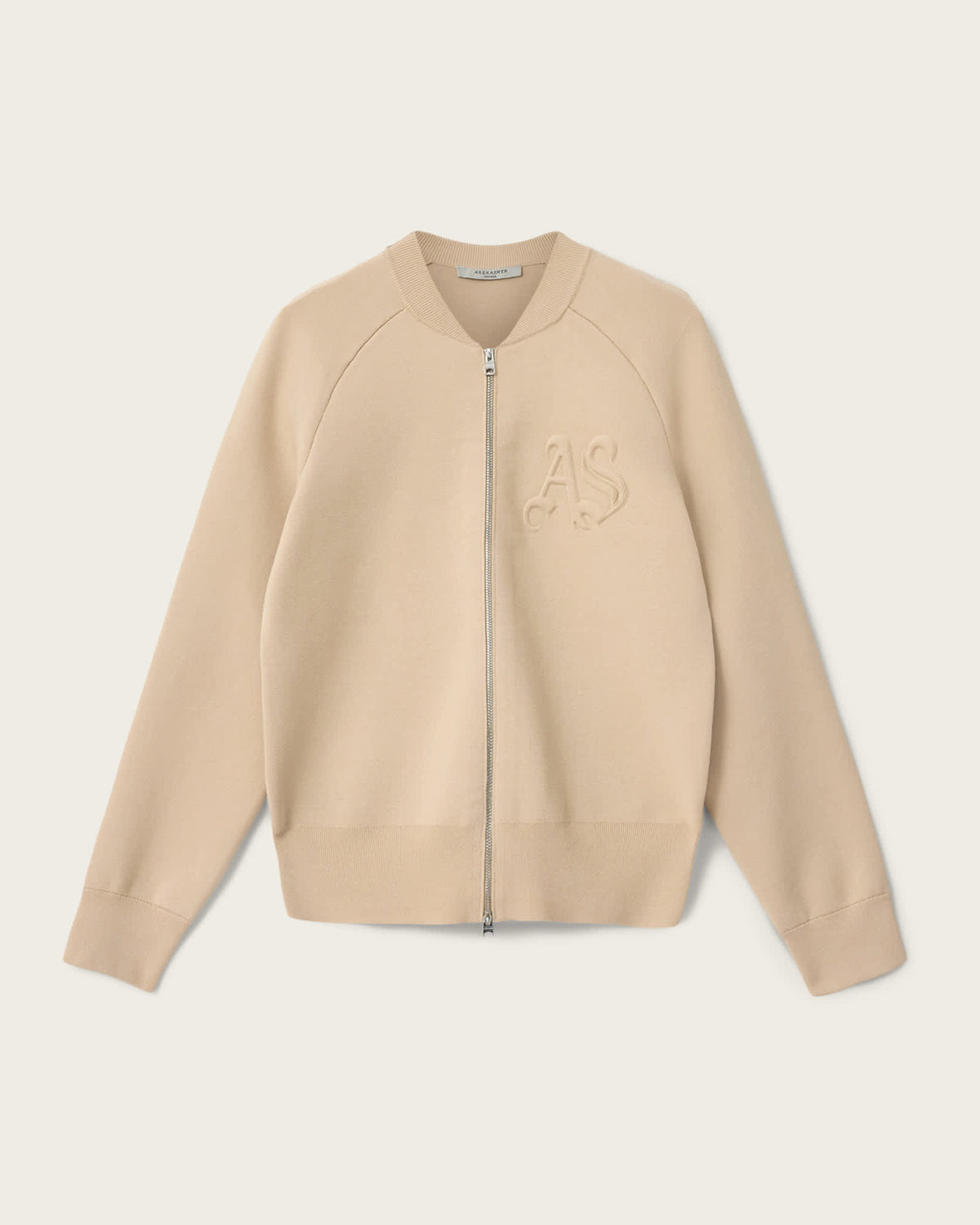 Sonny Zip Up Cardigan PEBBLE WHITE