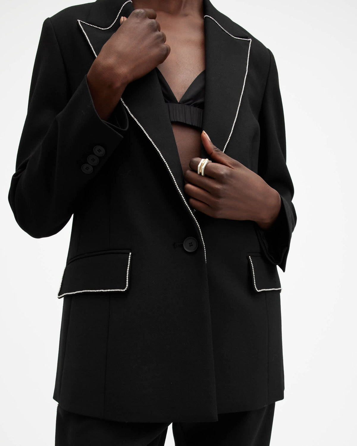 Atlas Embellished Suit Black