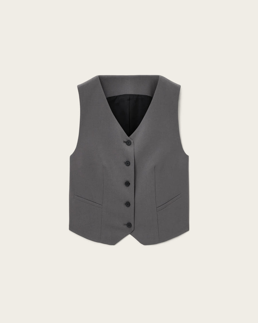 Aleida Lightweight Tri Waistcoat DARK GULL GREY