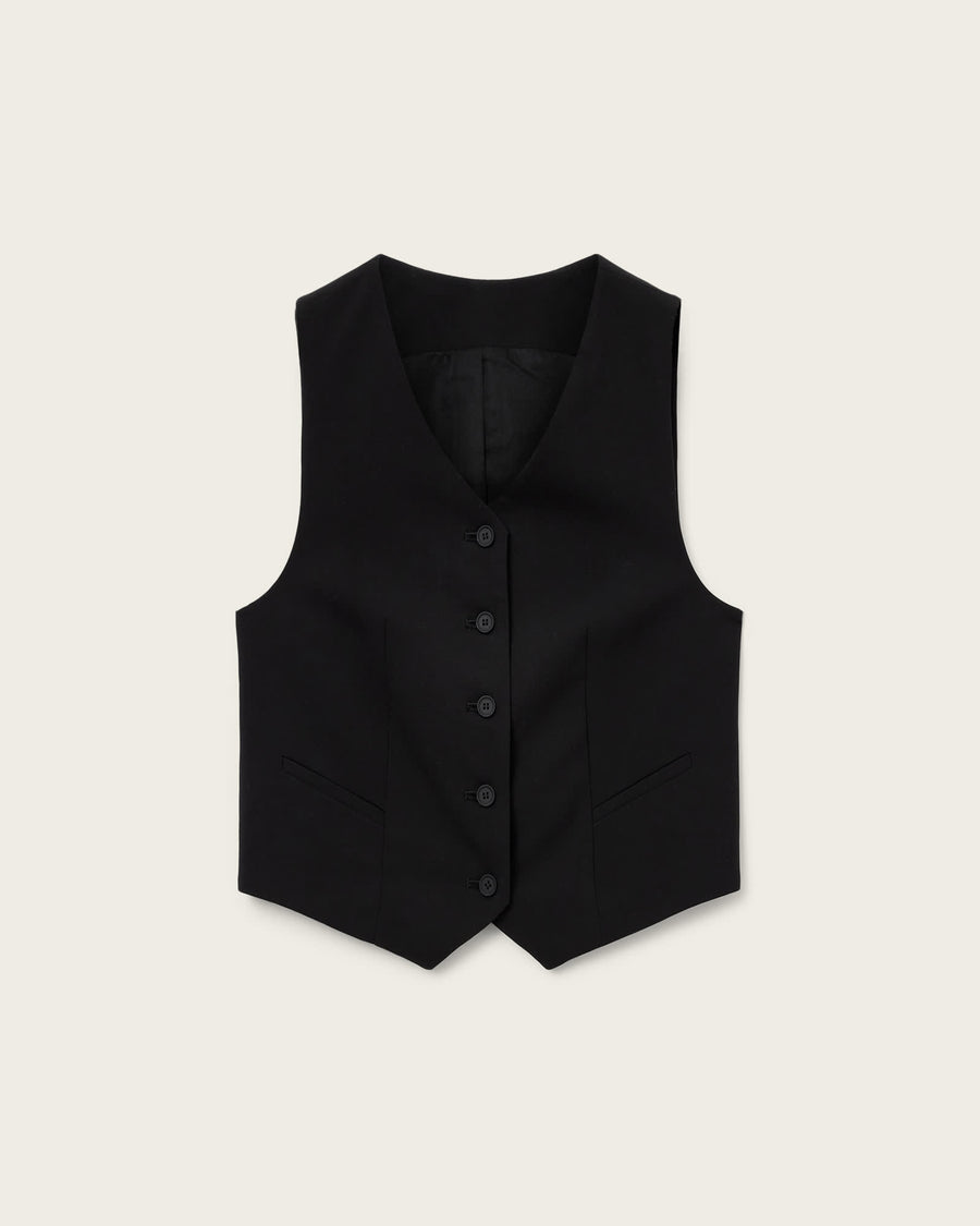 Aleida Lightweight Tri Waistcoat Black