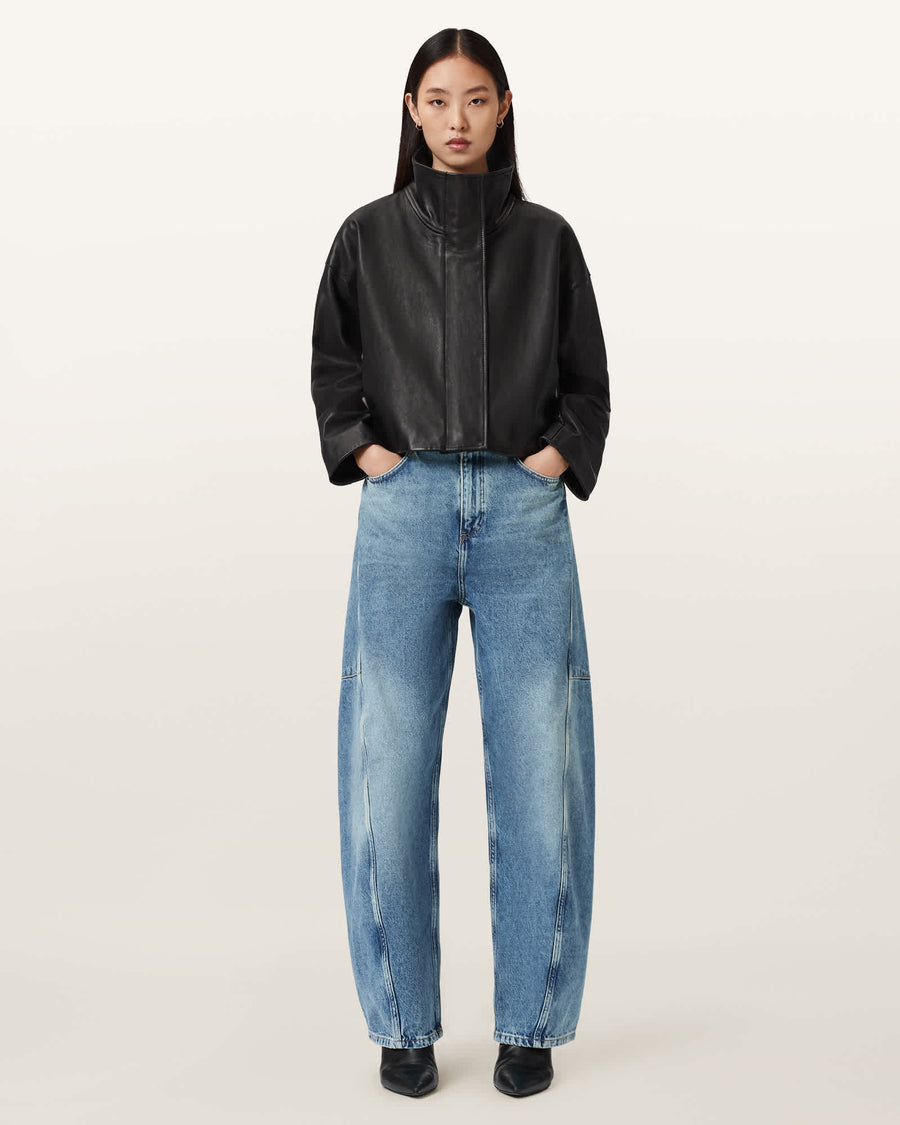 Carter Barrel Leg Jeans Mid Indigo