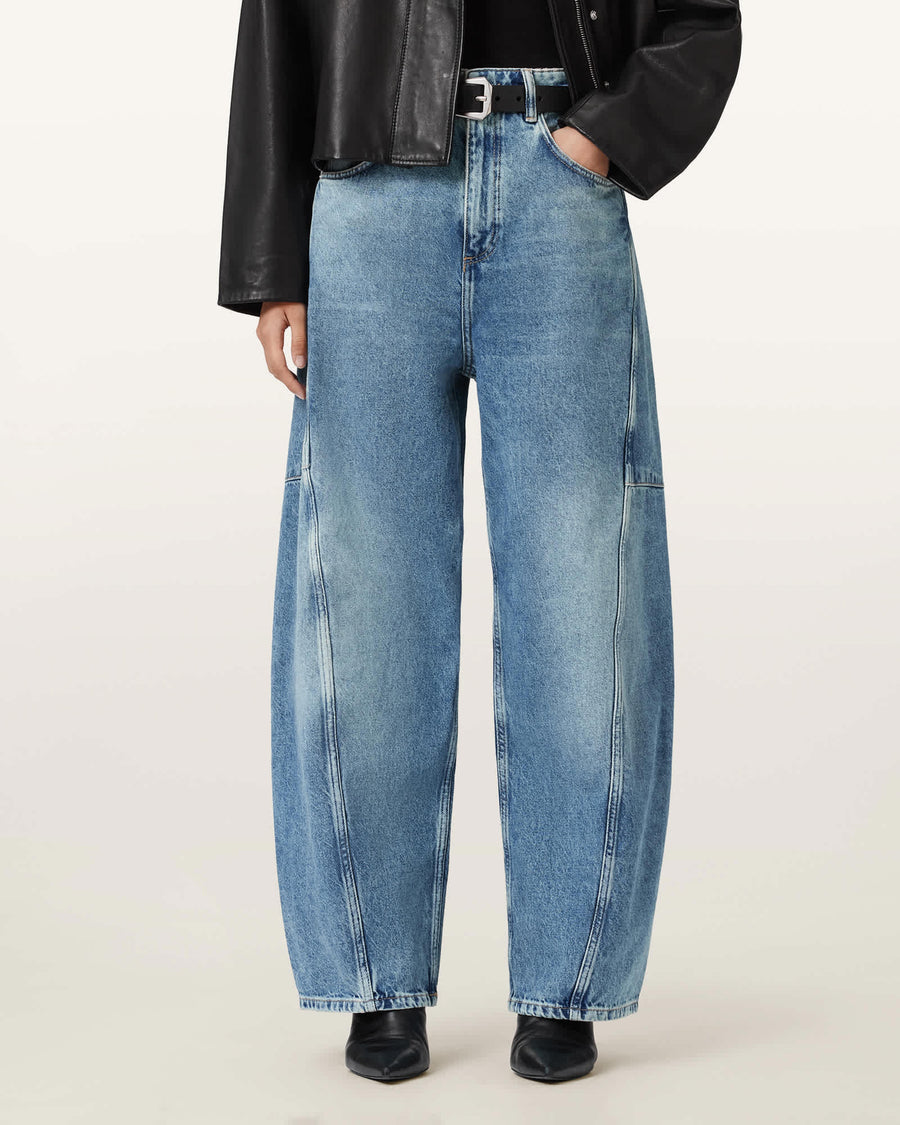 Carter Barrel Leg Jeans Mid Indigo