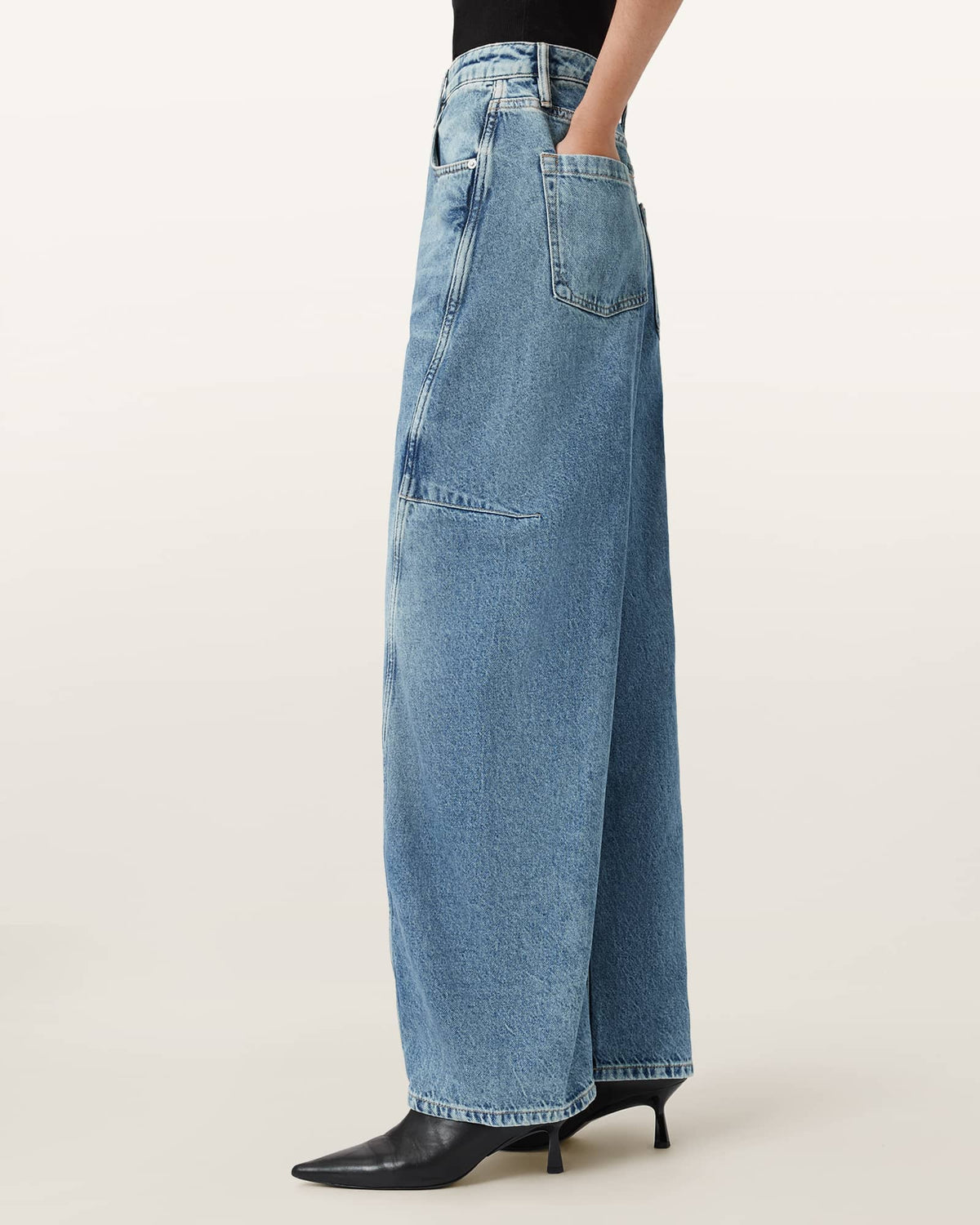 Carter Barrel Leg Jeans Mid Indigo