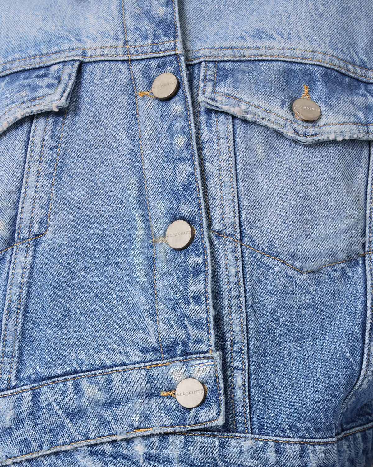 Aki Crossover Denim Jacket Light Indigo