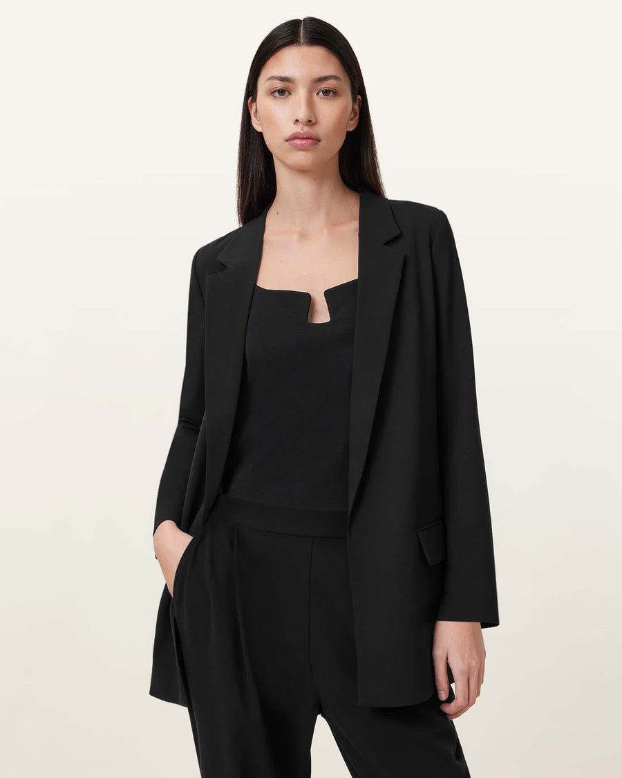 Aleida Lightweight Tri Blazer Black