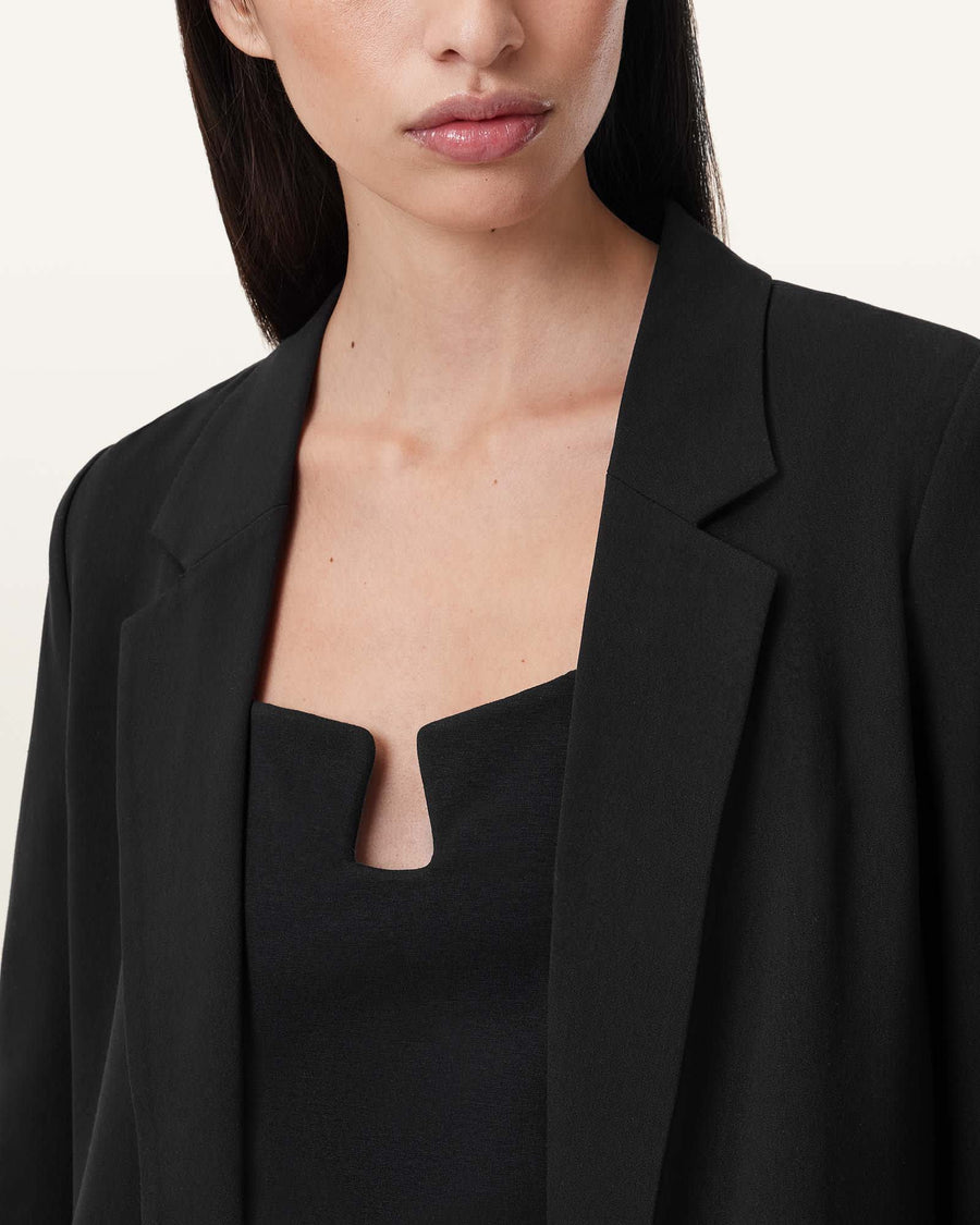 Aleida Lightweight Tri Blazer Black