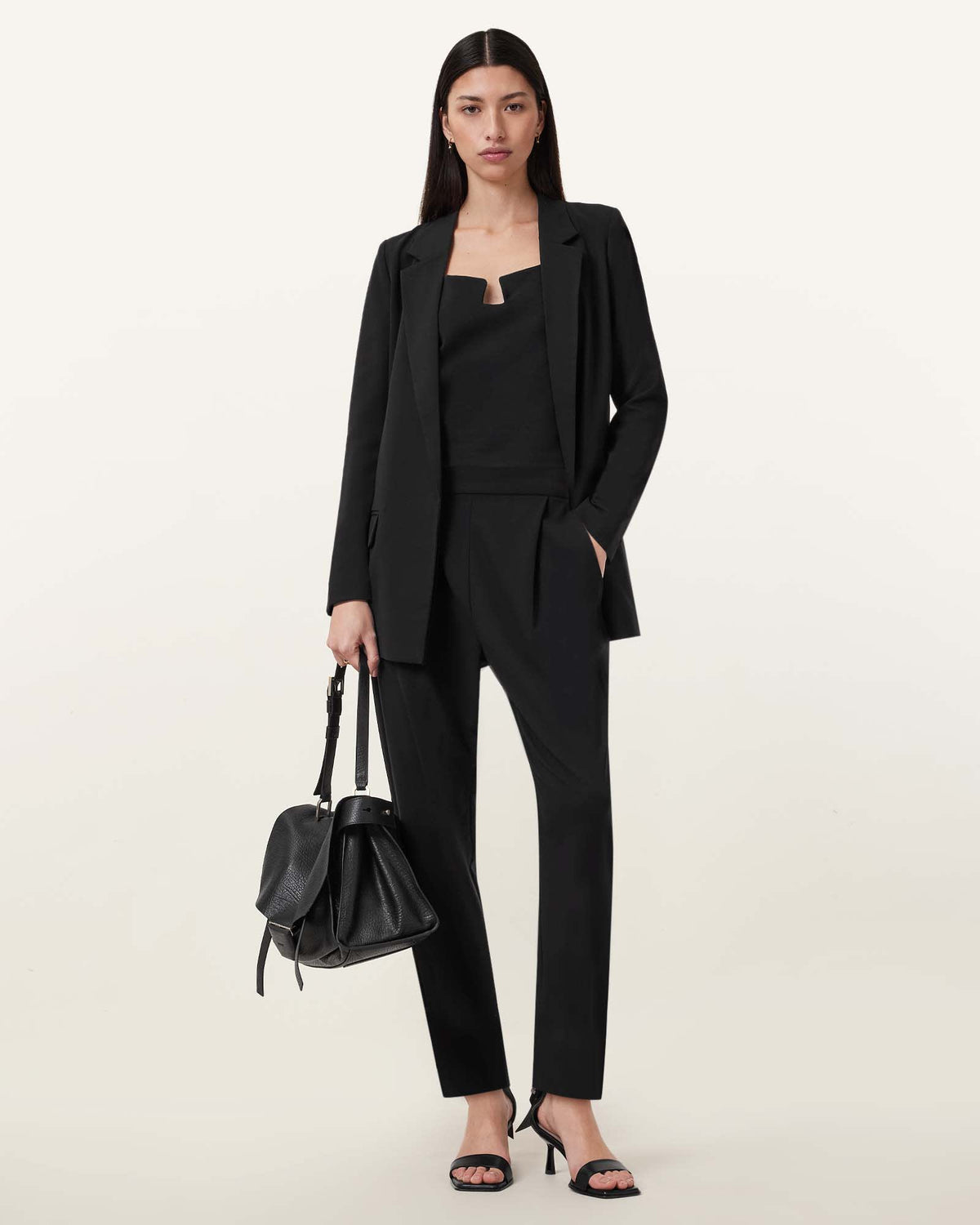 Aleida Lightweight Tri Blazer Black