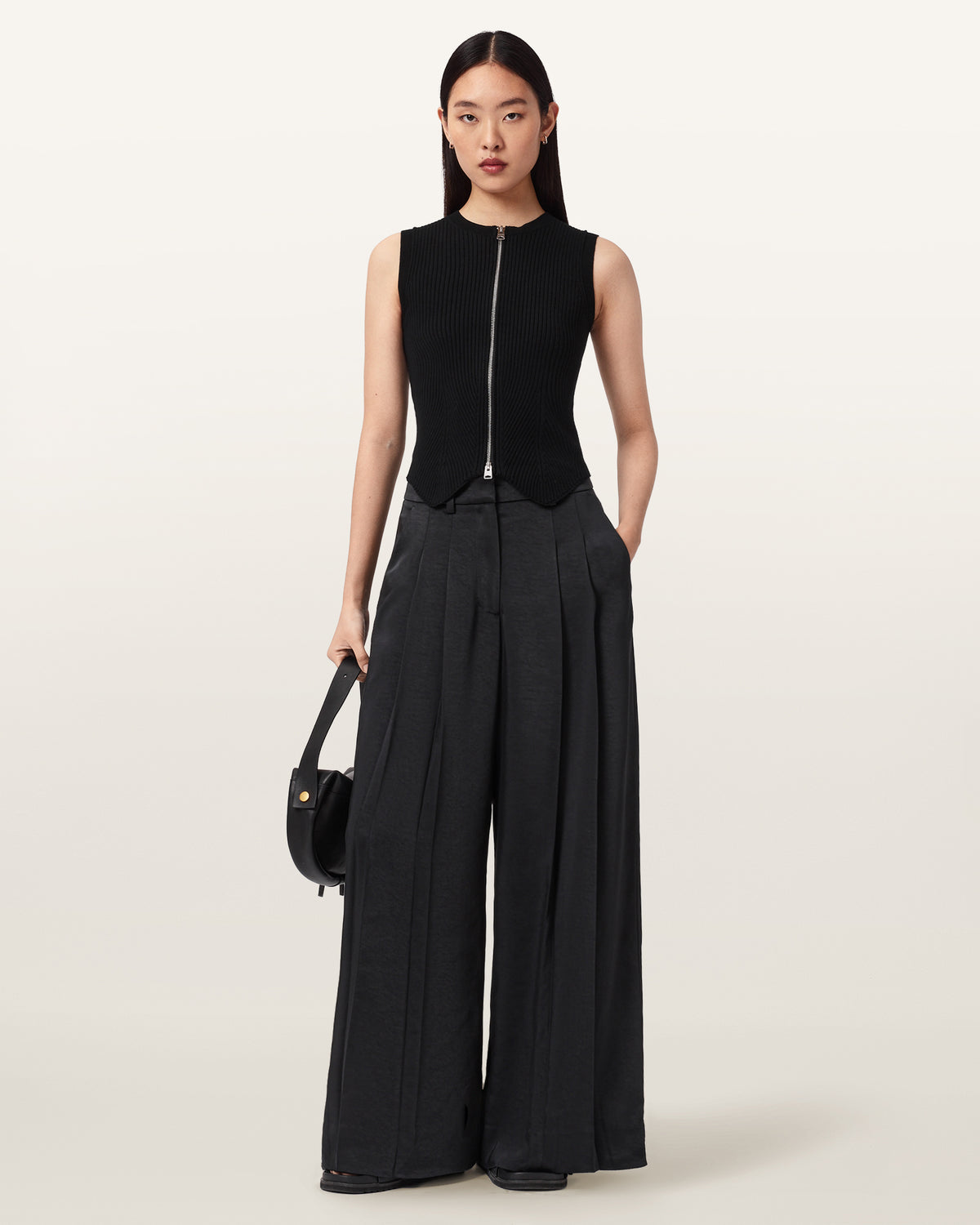 Poppy Satin Straight Leg Trousers