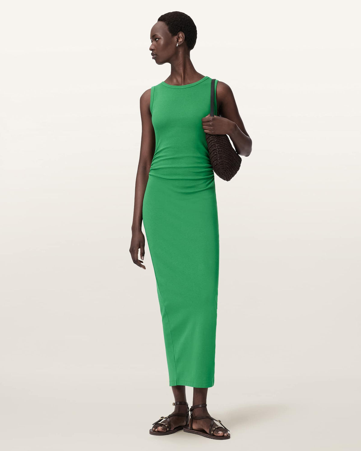 Katarina Boat-Neck Slim-Fit Maxi Dress APPLE GREEN