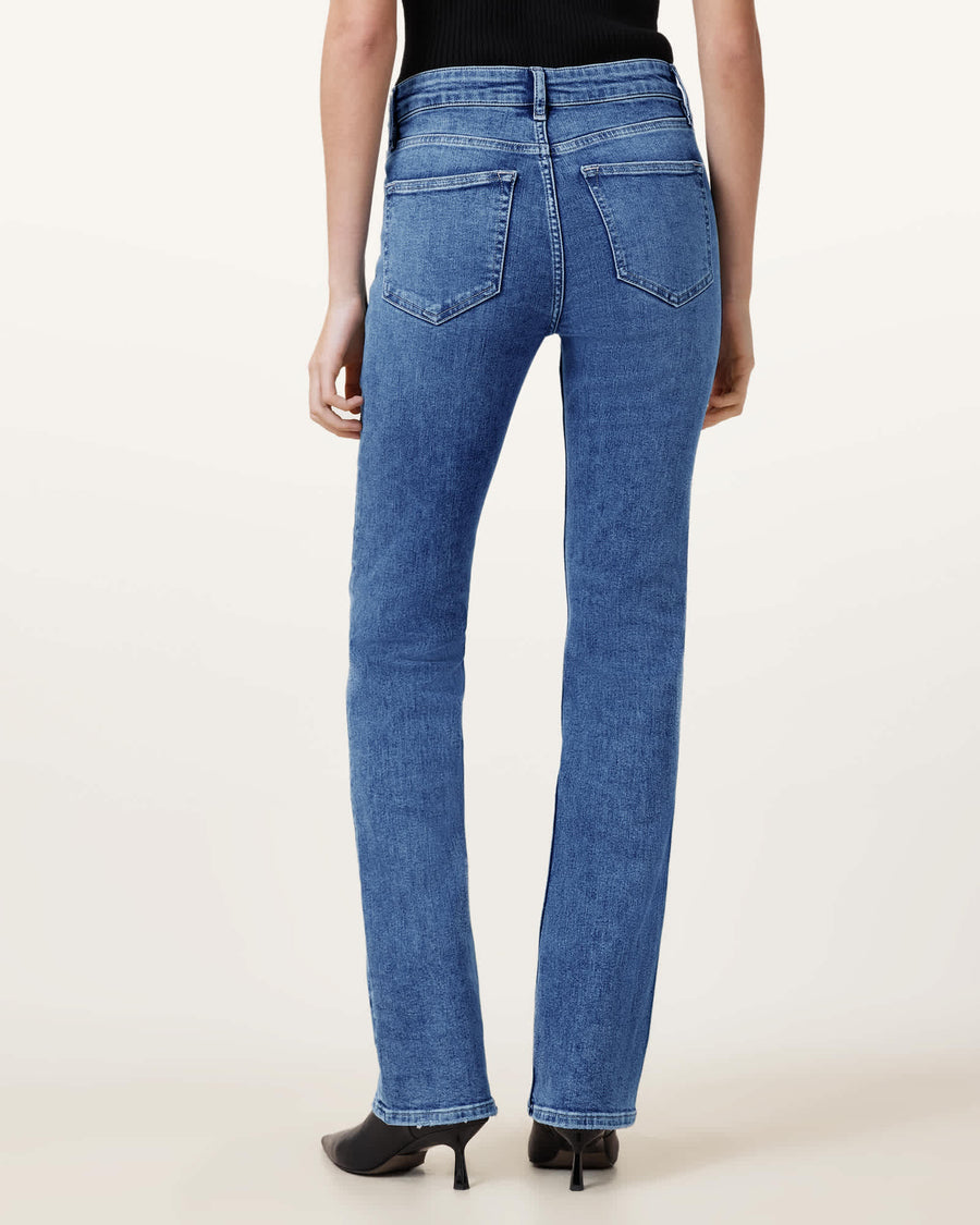 Haldan Slim Bootcut Denim Jeans Mid Indigo