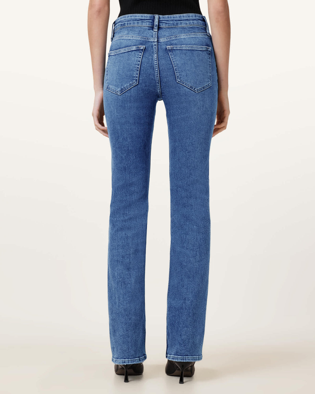 Haldan Slim Bootcut Denim Jeans Mid Indigo