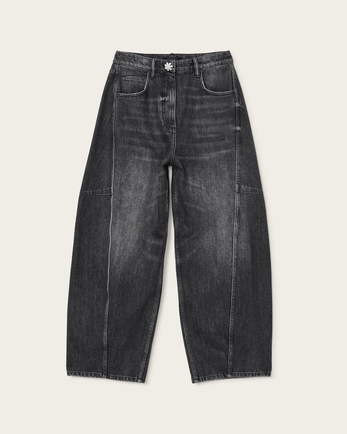 Carter Barrel Denim Jeans Washed Black