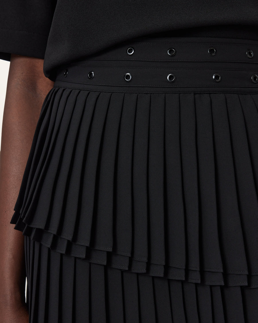 Oona Pleated Mini Skirt Black