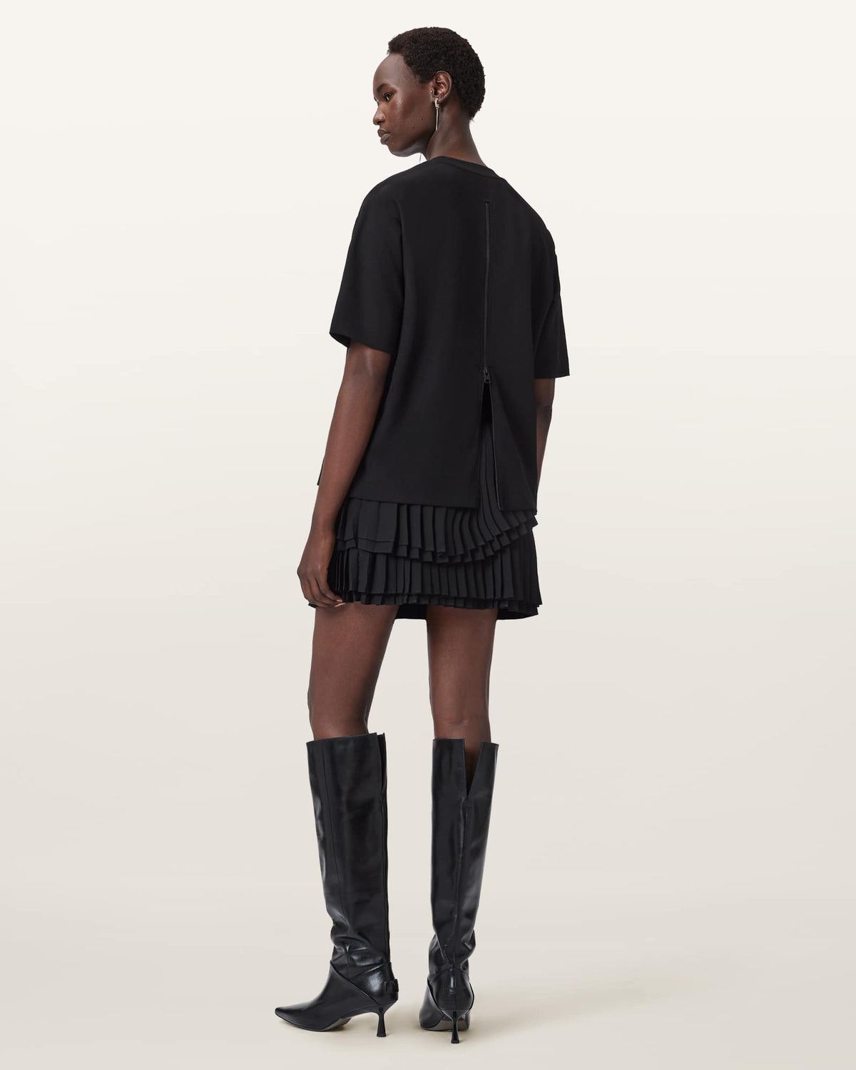 Oona Pleated Mini Skirt Black