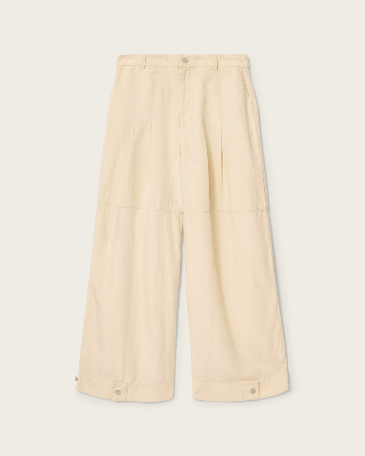 Sherell Barrel Leg Trousers ECRU WHITE