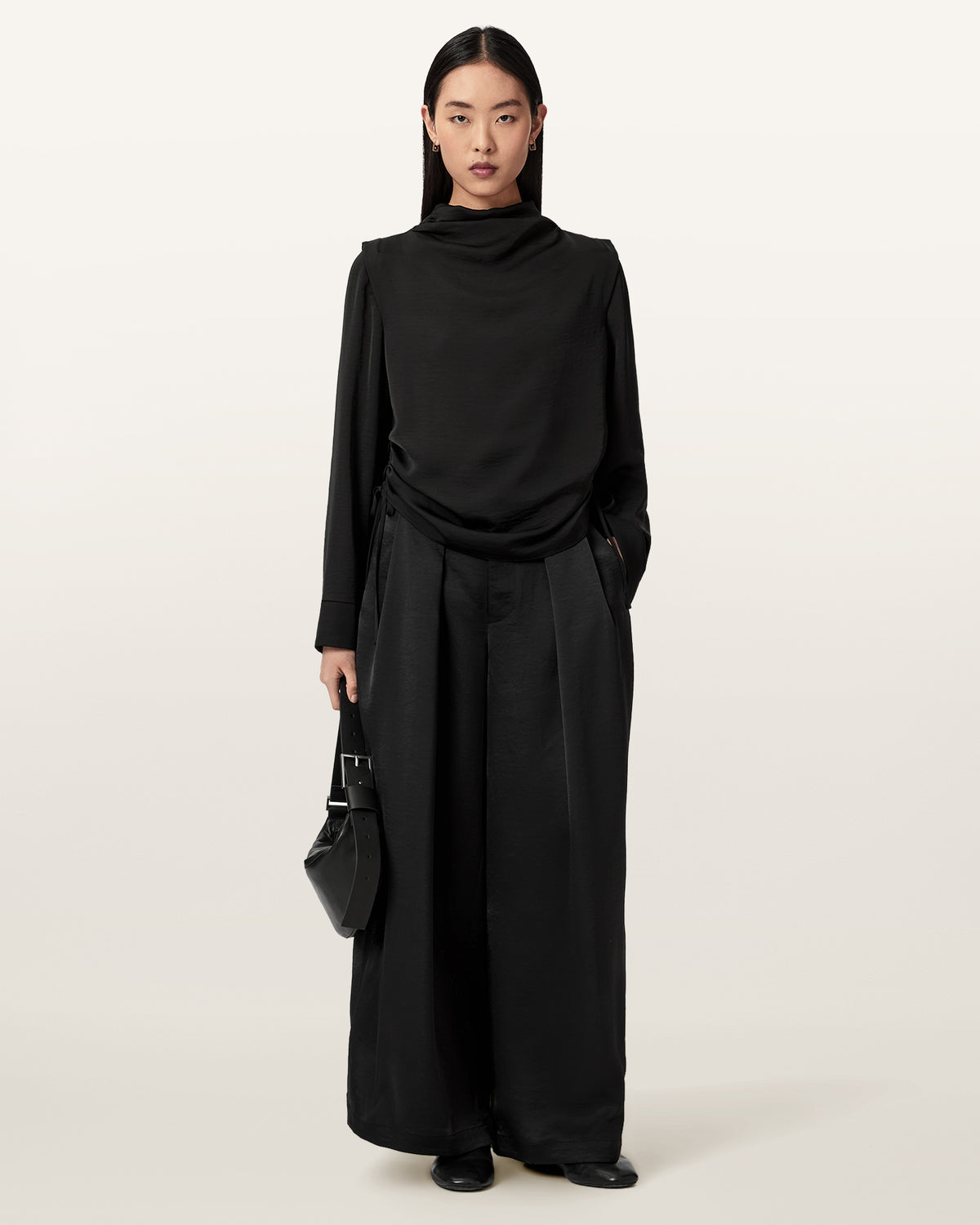 Lola Cocoon Legged Pleated Trousers