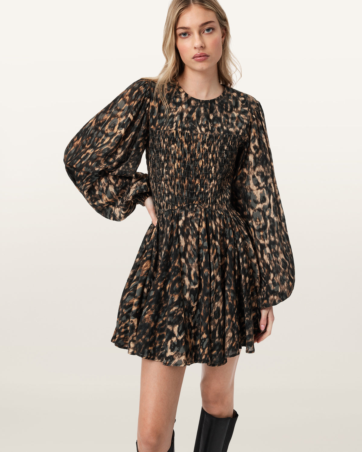 Chia Smocked Mini Dress