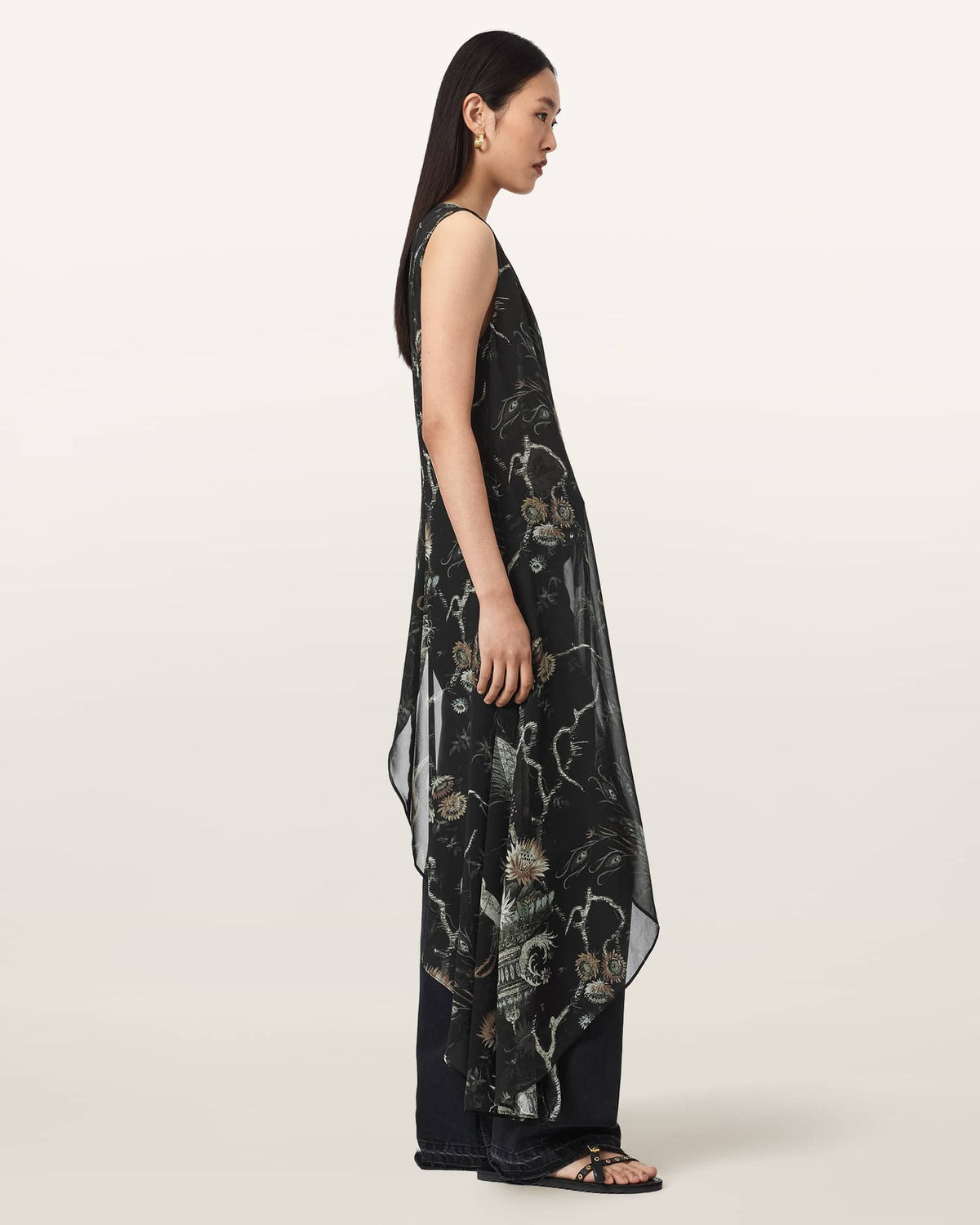 Enola Asymmetric Printed Wrap Top TARAVAO SOFT GREEN
