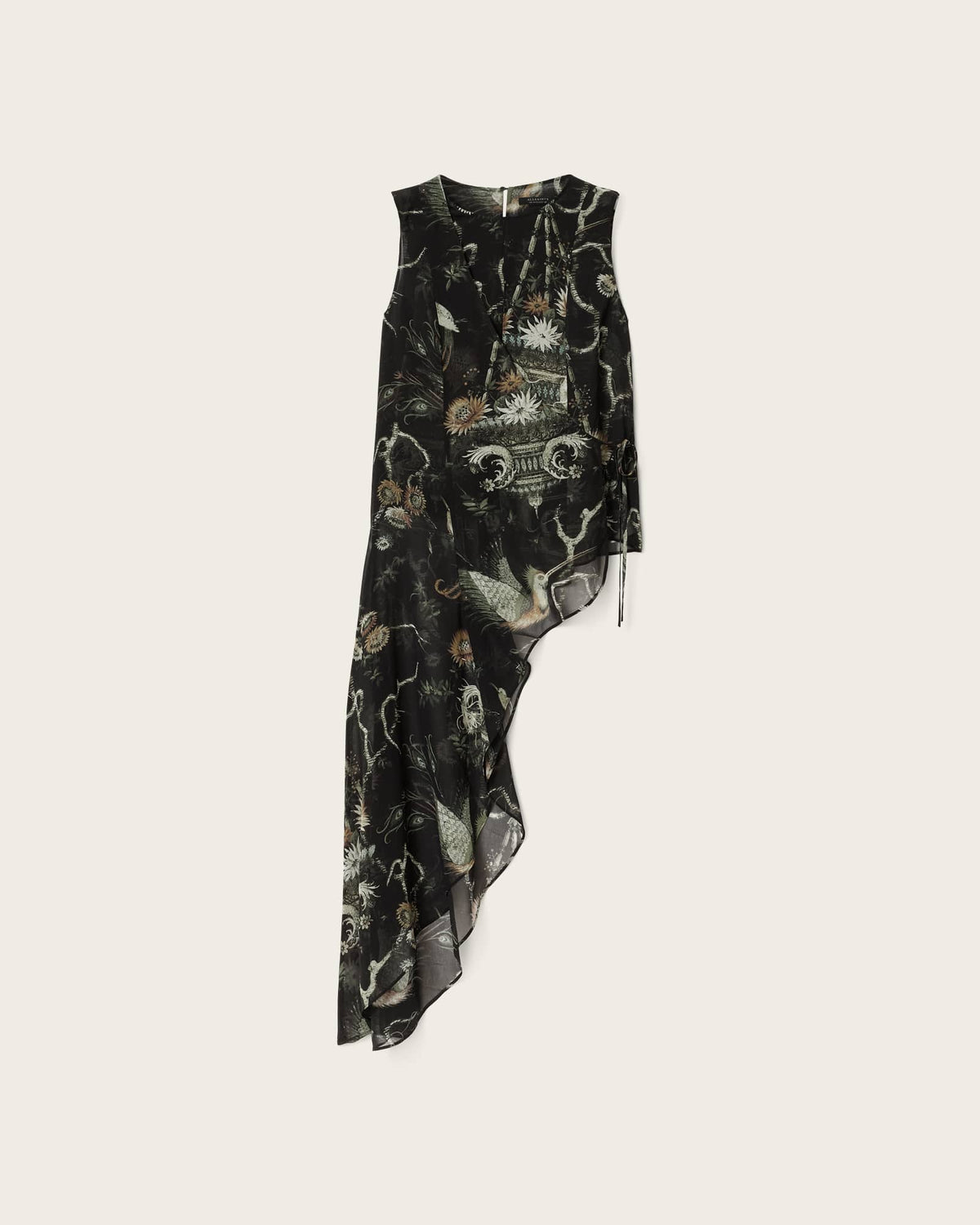 Enola Asymmetric Printed Wrap Top TARAVAO SOFT GREEN