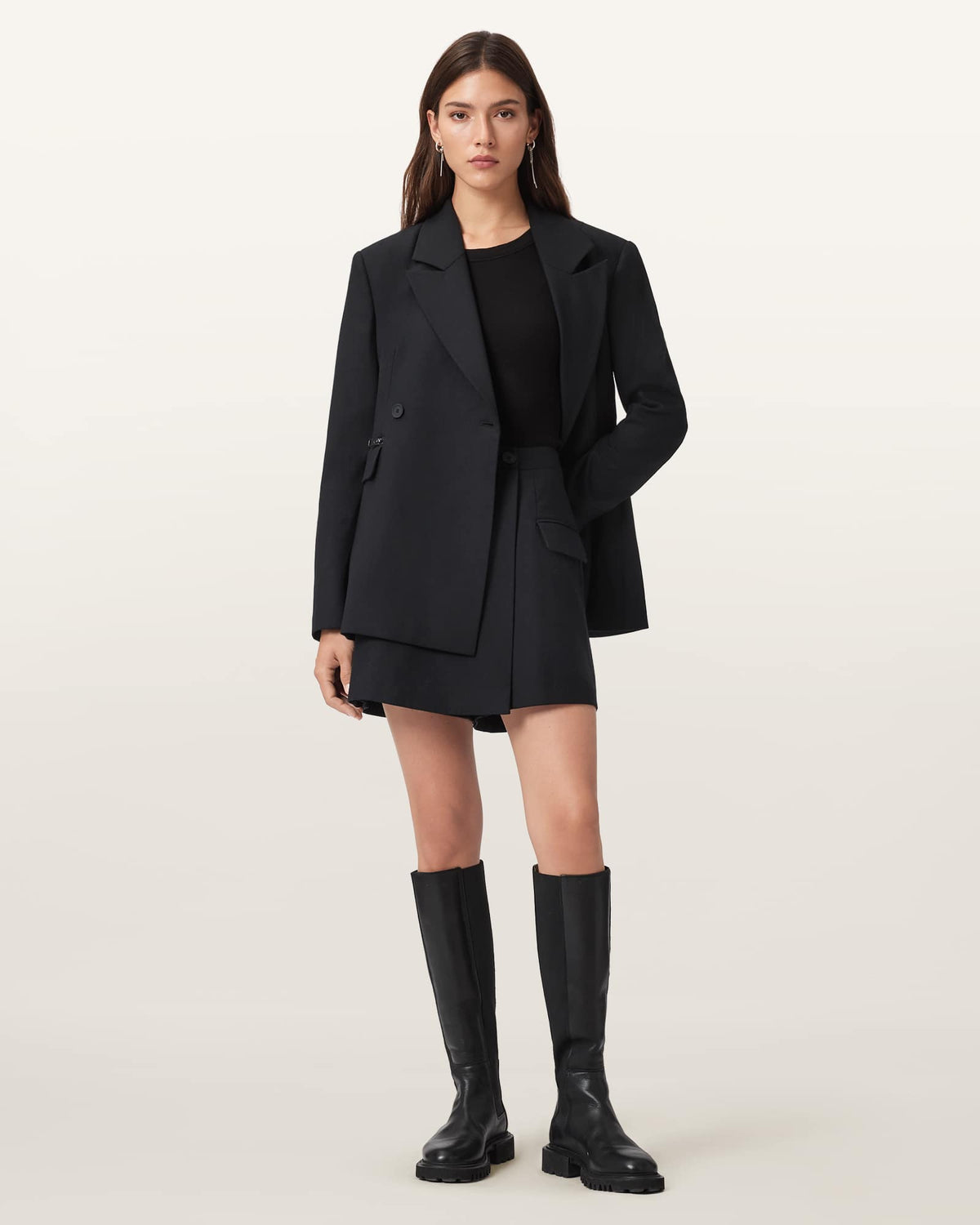 Mimmie Asymmetric Skort Black