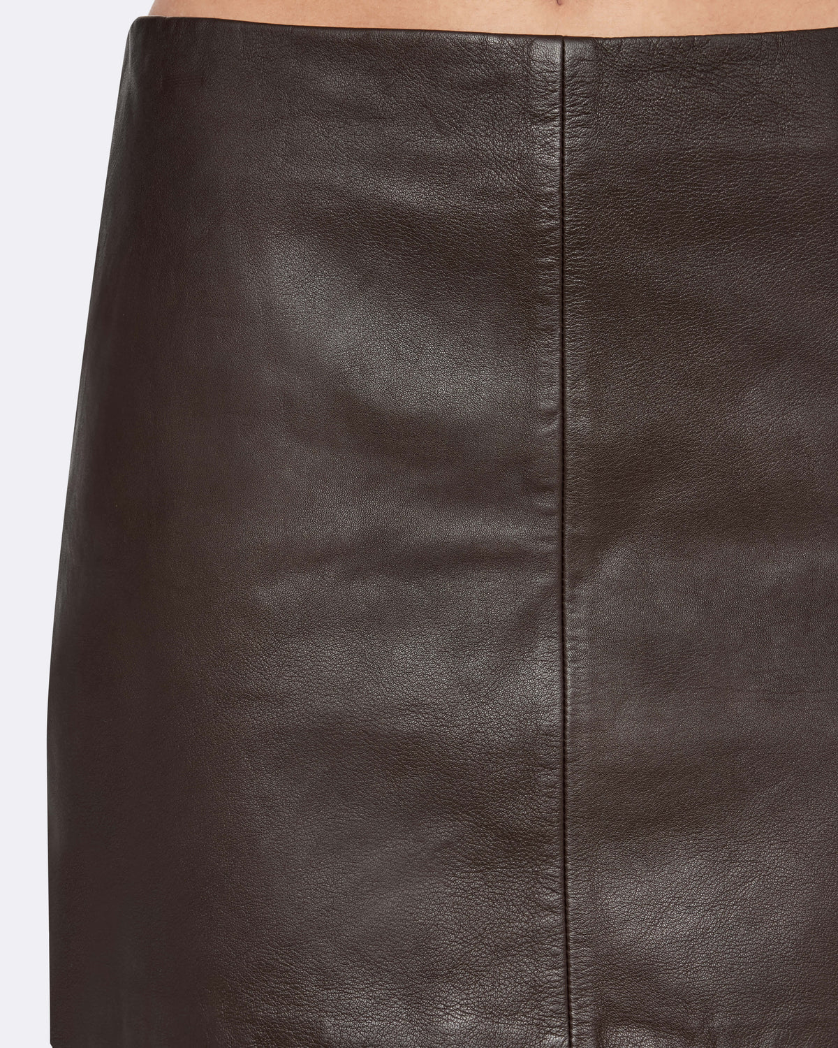 Renai Leather Mini Skirt OXBLOOD RED